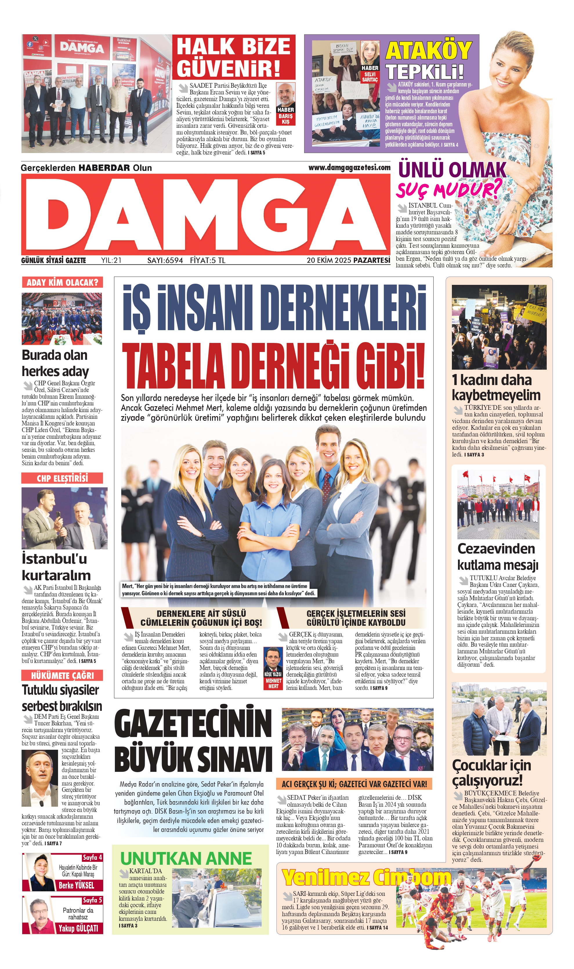 https://www.damgagazetesi.com/DAMGA 20 Ekim Pazartesi Sayfaları