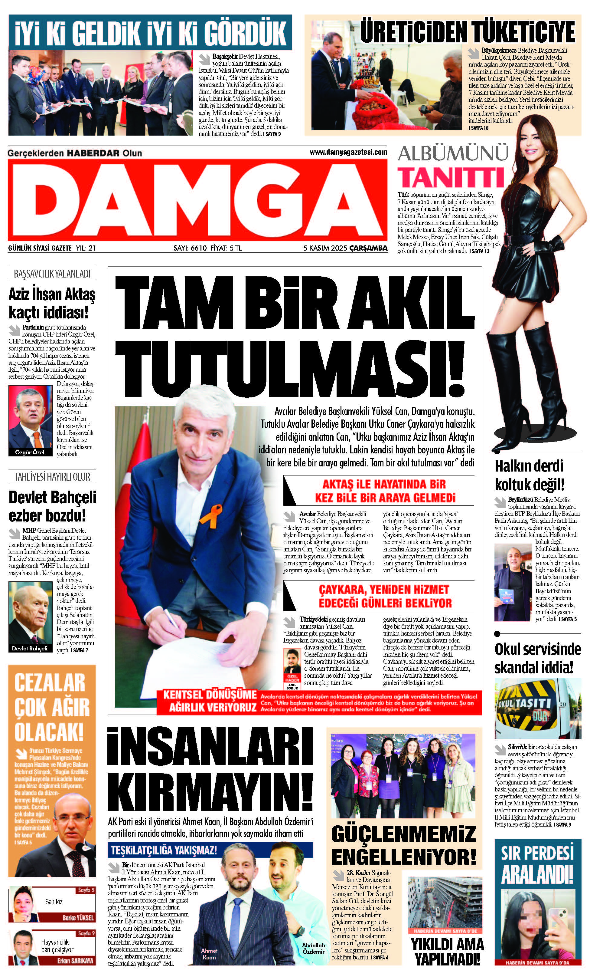 https://www.damgagazetesi.com/DAMGA 5 Kasım Çarşamba Sayfaları