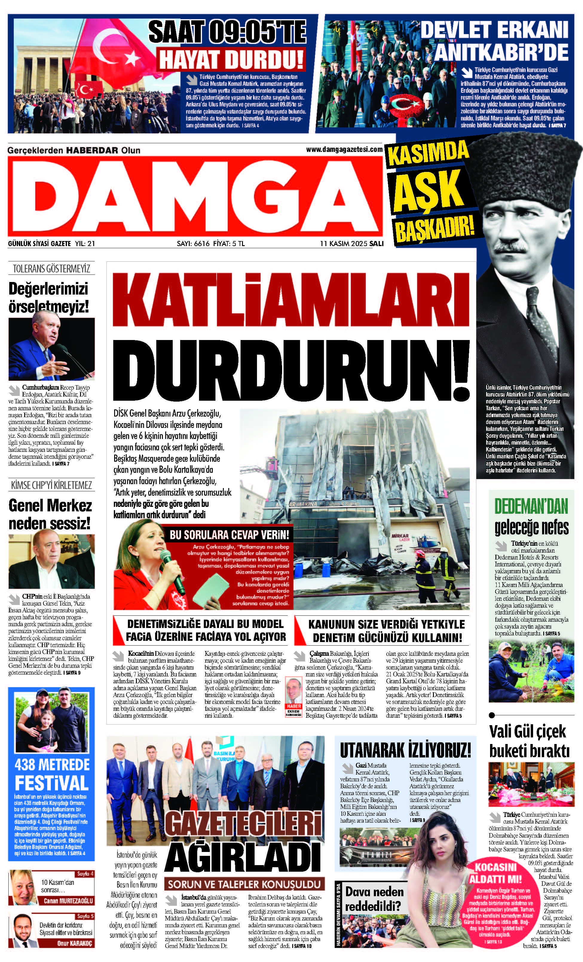 https://www.damgagazetesi.com/DAMGA 11 Kasım Salı Sayfaları