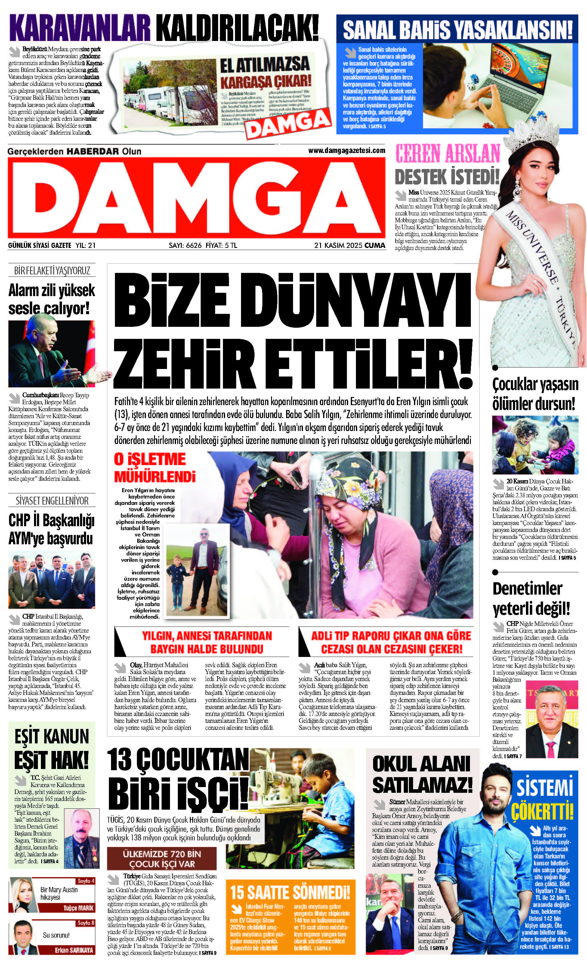 https://www.damgagazetesi.com/DAMGA 21 Kasım Cuma Sayfaları