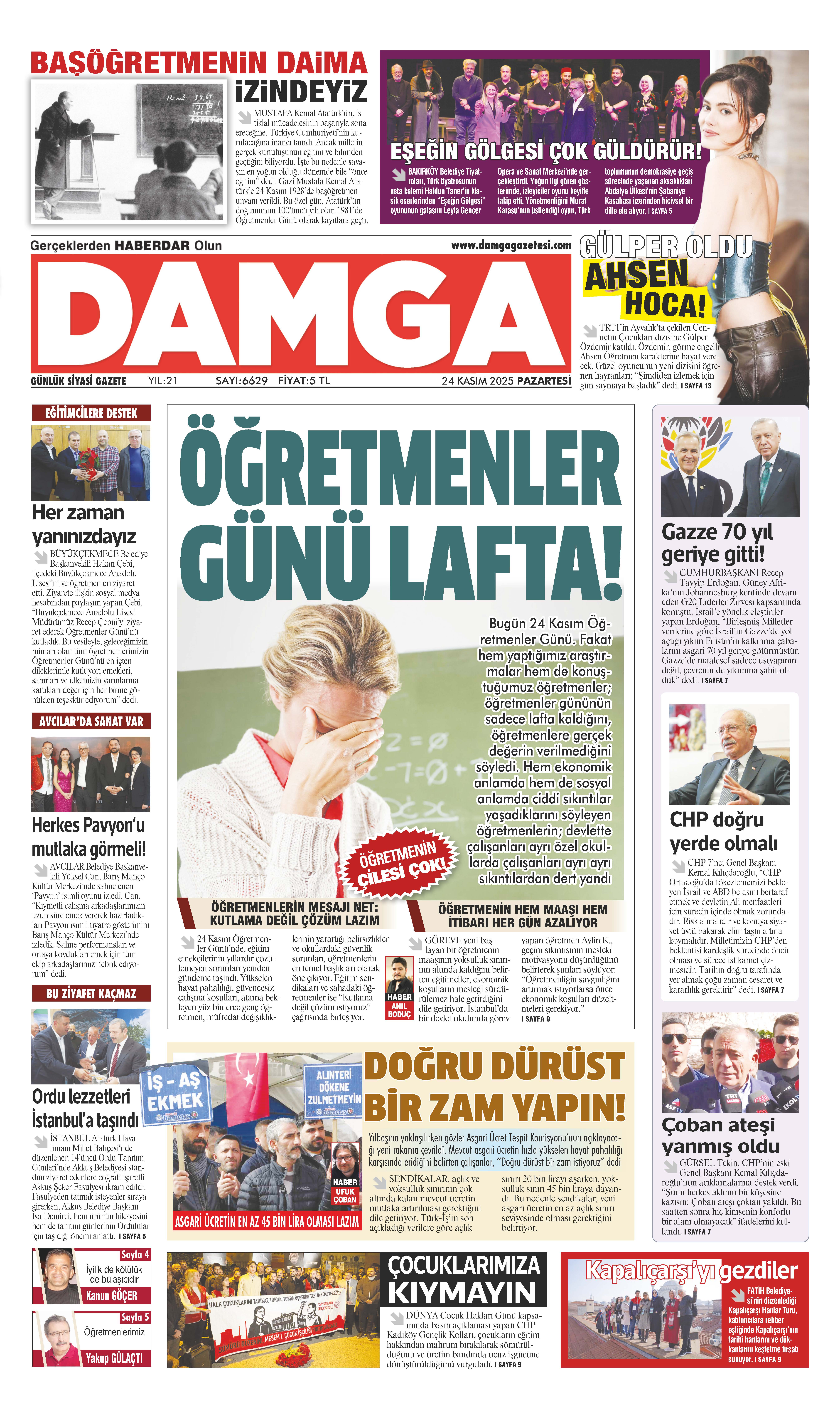 https://www.damgagazetesi.com/DAMGA 24 Kasım Pazartesi Sayfaları