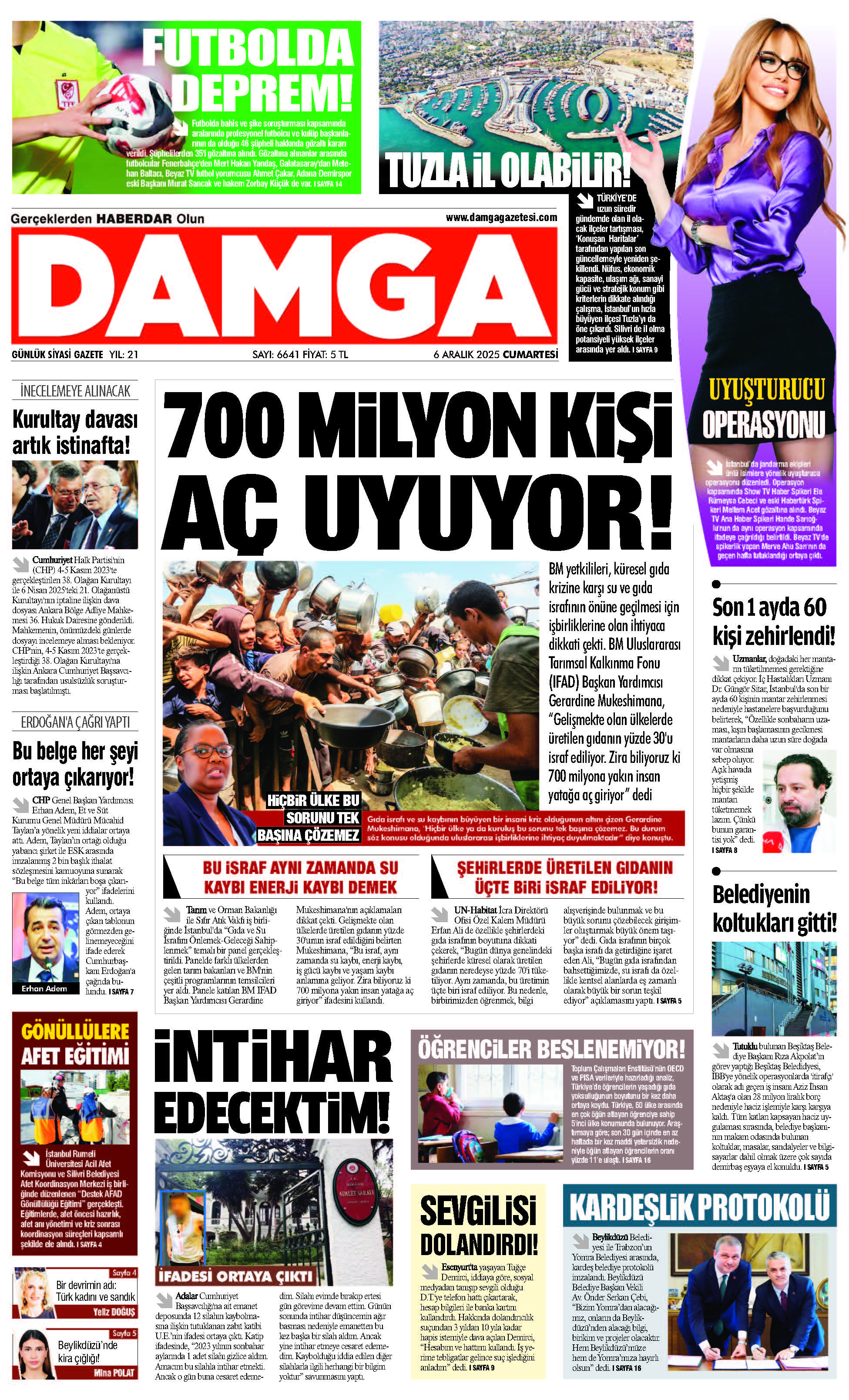 https://www.damgagazetesi.com/DAMGA 6 Aralık Cumartesi Sayfaları