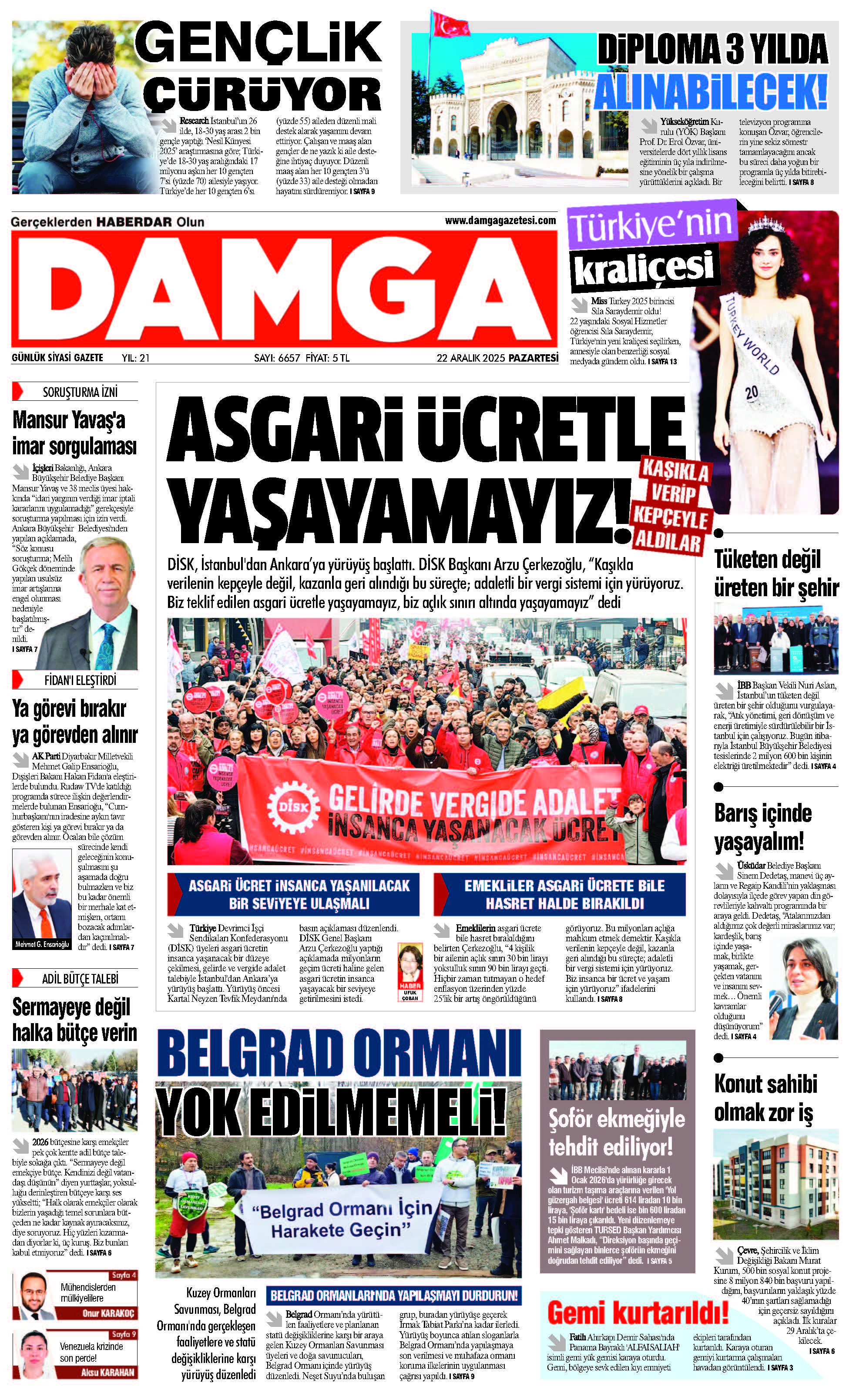 https://www.damgagazetesi.com/DAMGA 22 Aralık Pazatesi Sayfaları