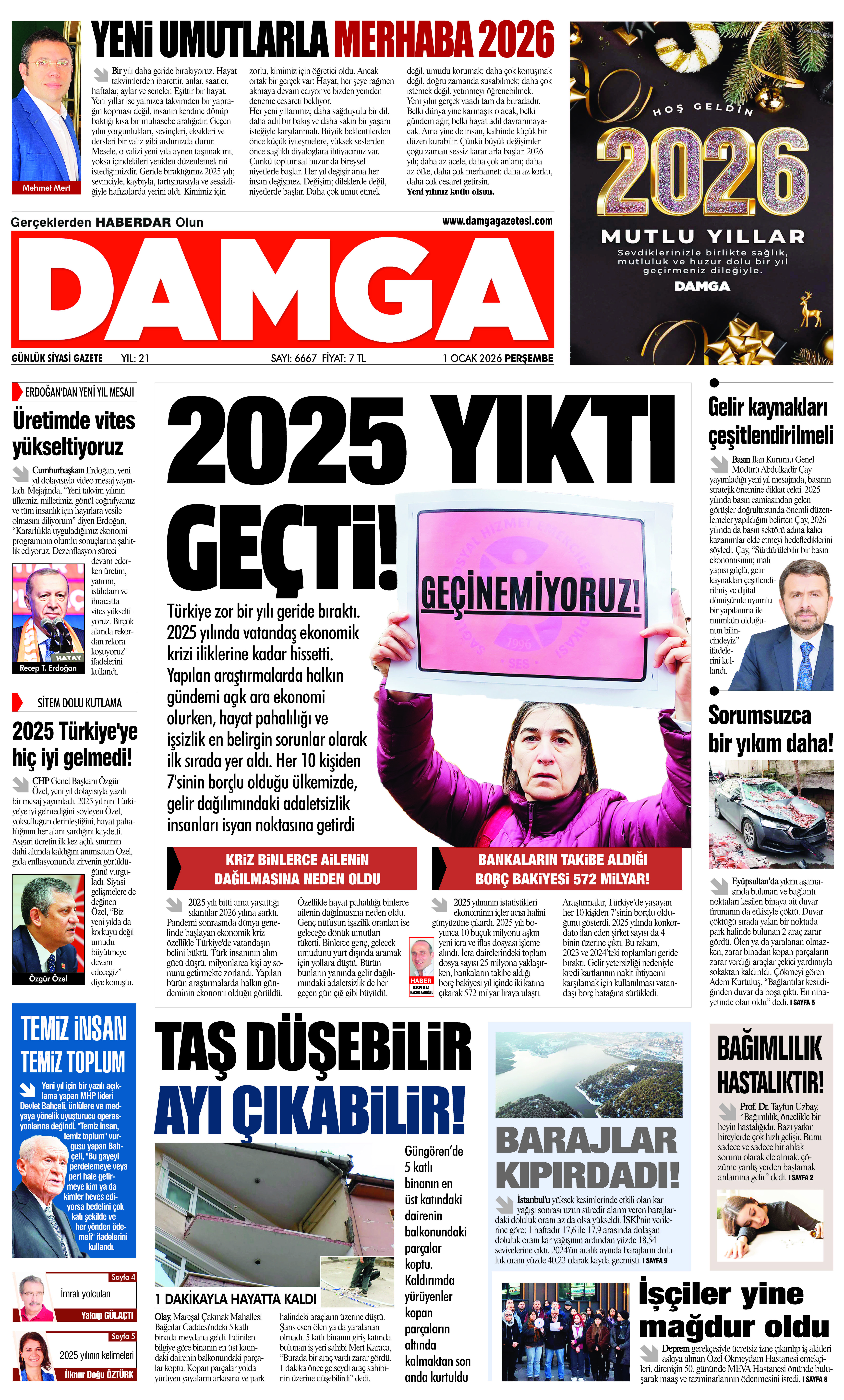 https://www.damgagazetesi.com/DAMGA 1 Ocak Perşembe  Sayfaları