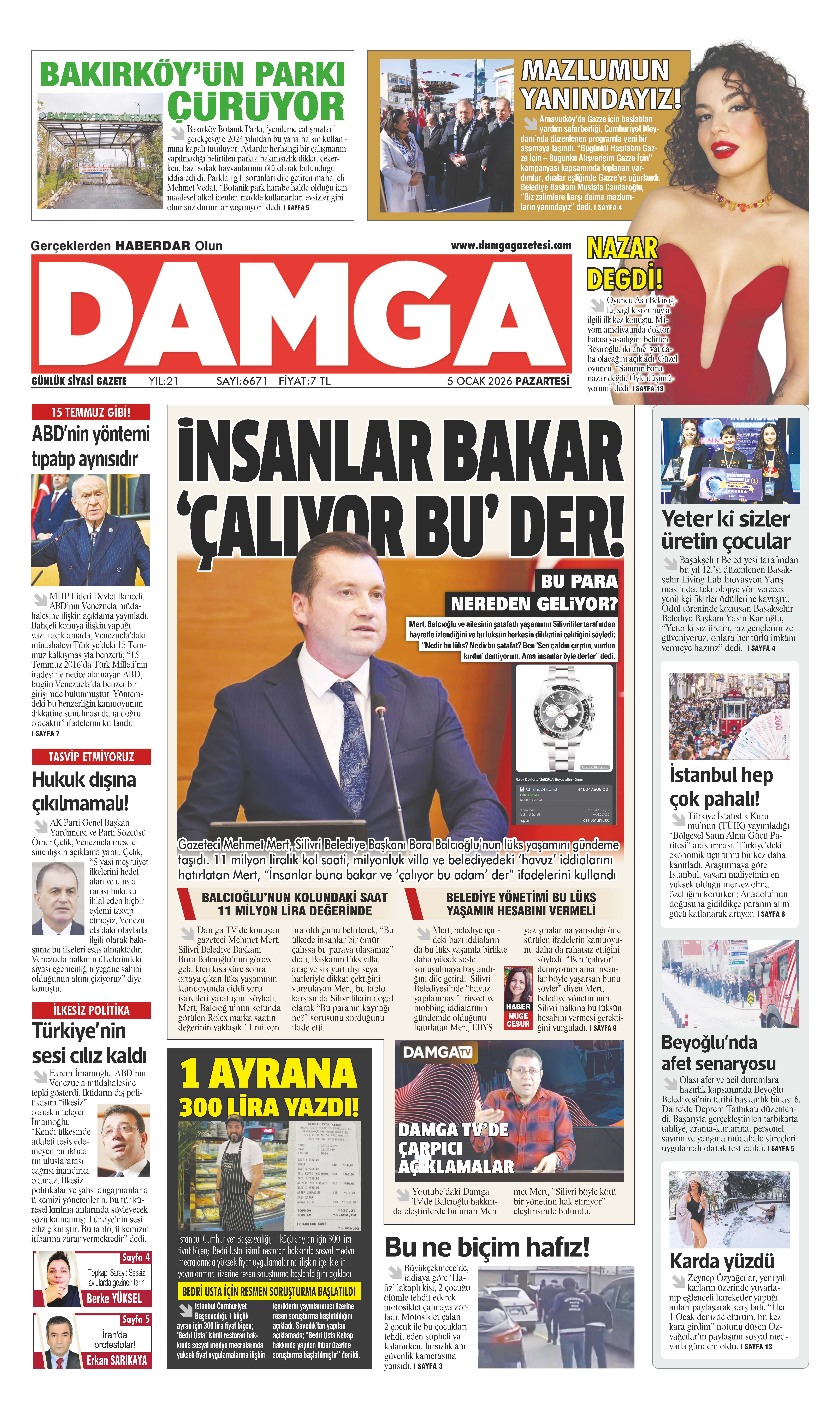 https://www.damgagazetesi.com/DAMGA 5 Ocak Pazartesi Sayfaları