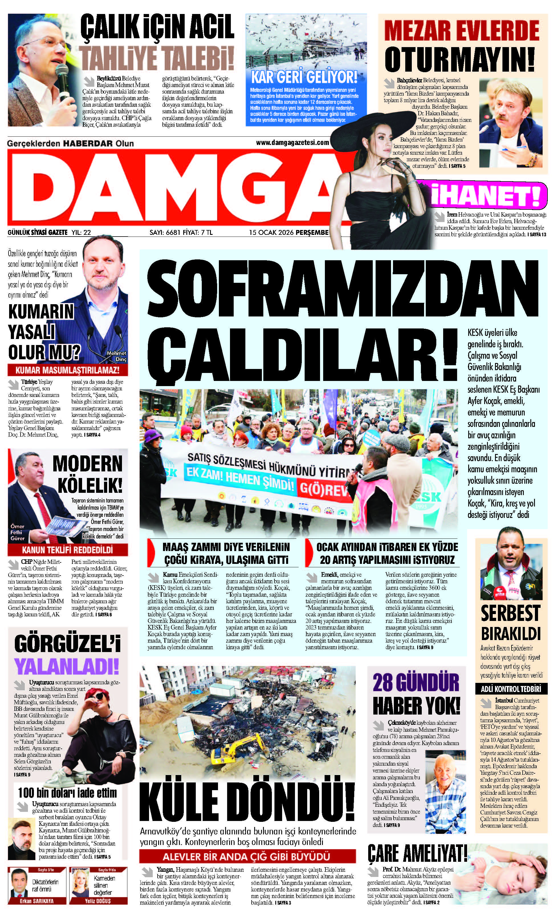 https://www.damgagazetesi.com/DAMGA 15 Ocak Perşembe Sayfaları
