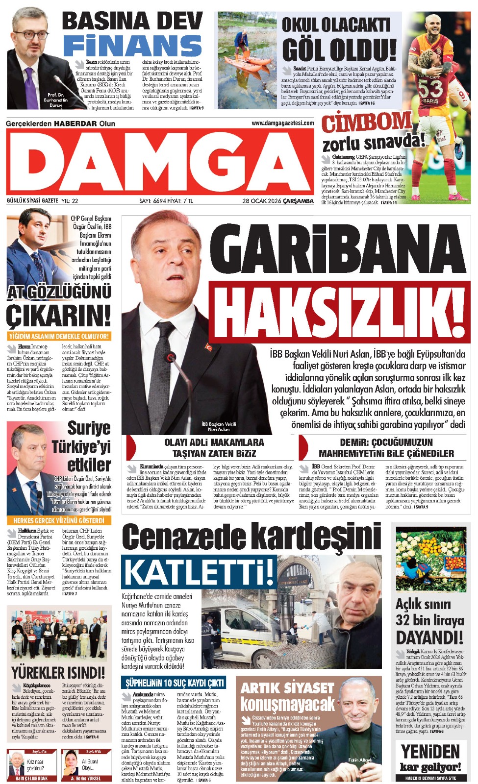 https://www.damgagazetesi.com/DAMGA 28 Ocak Çarşamba Sayfaları