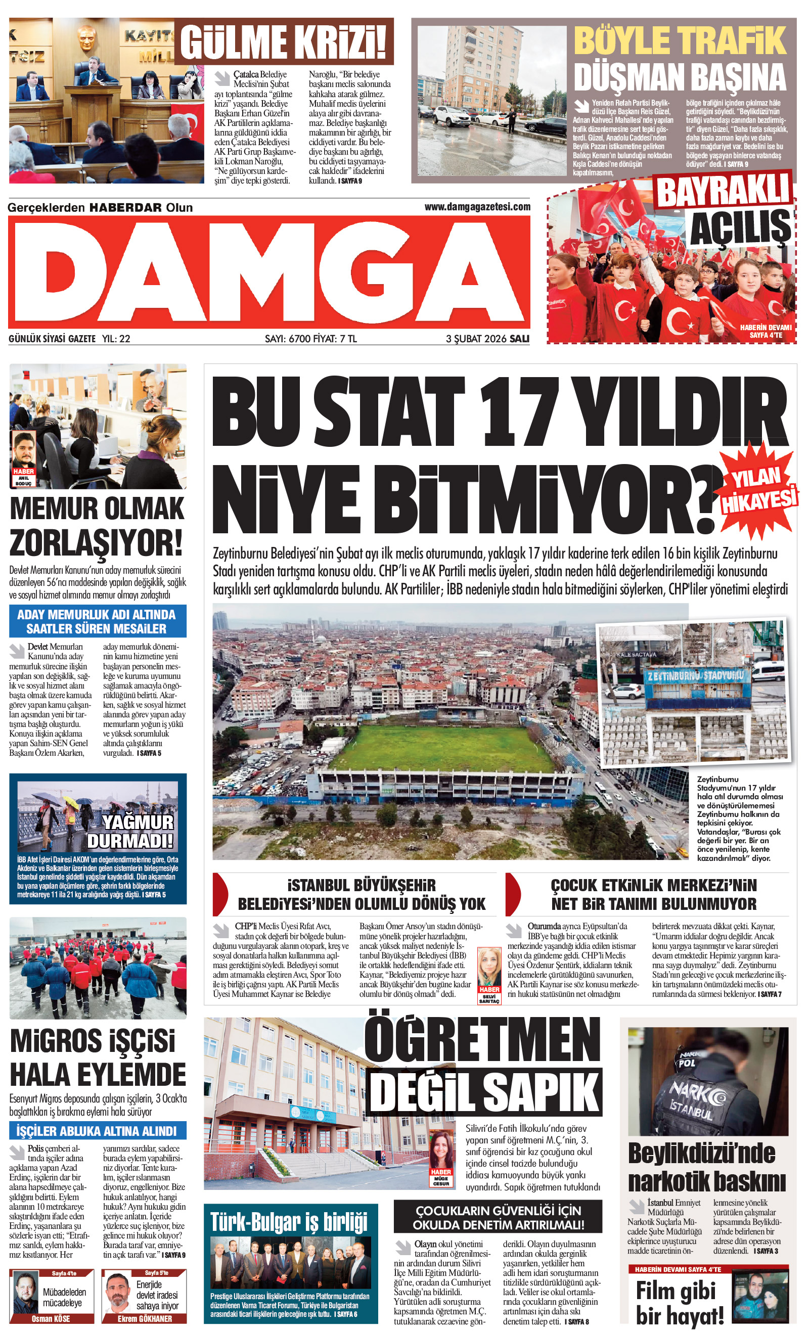 https://www.damgagazetesi.com/DAMGA 3 Şubat Salı Sayfaları