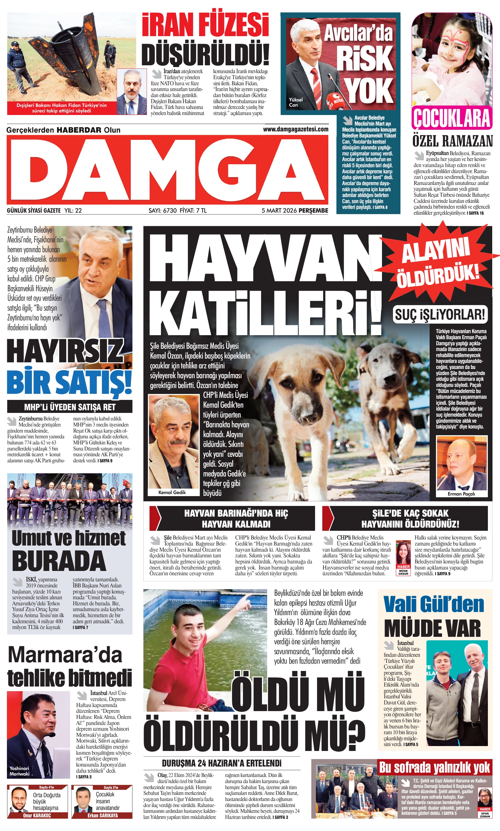 https://www.damgagazetesi.com/DAMGA 5 Mart Perşembe Sayfaları