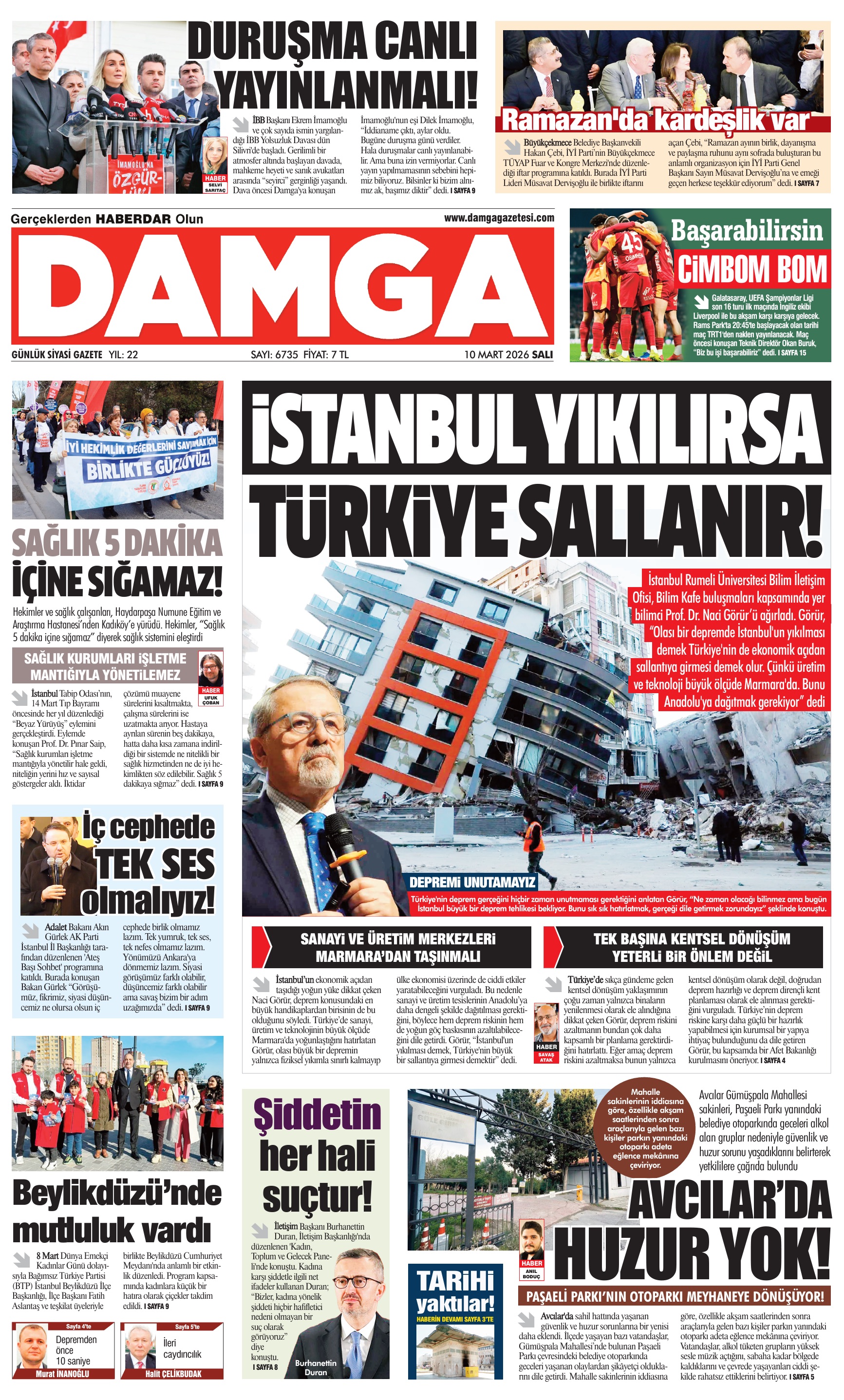 https://www.damgagazetesi.com/DAMGA 10 Mart Salı Sayfaları