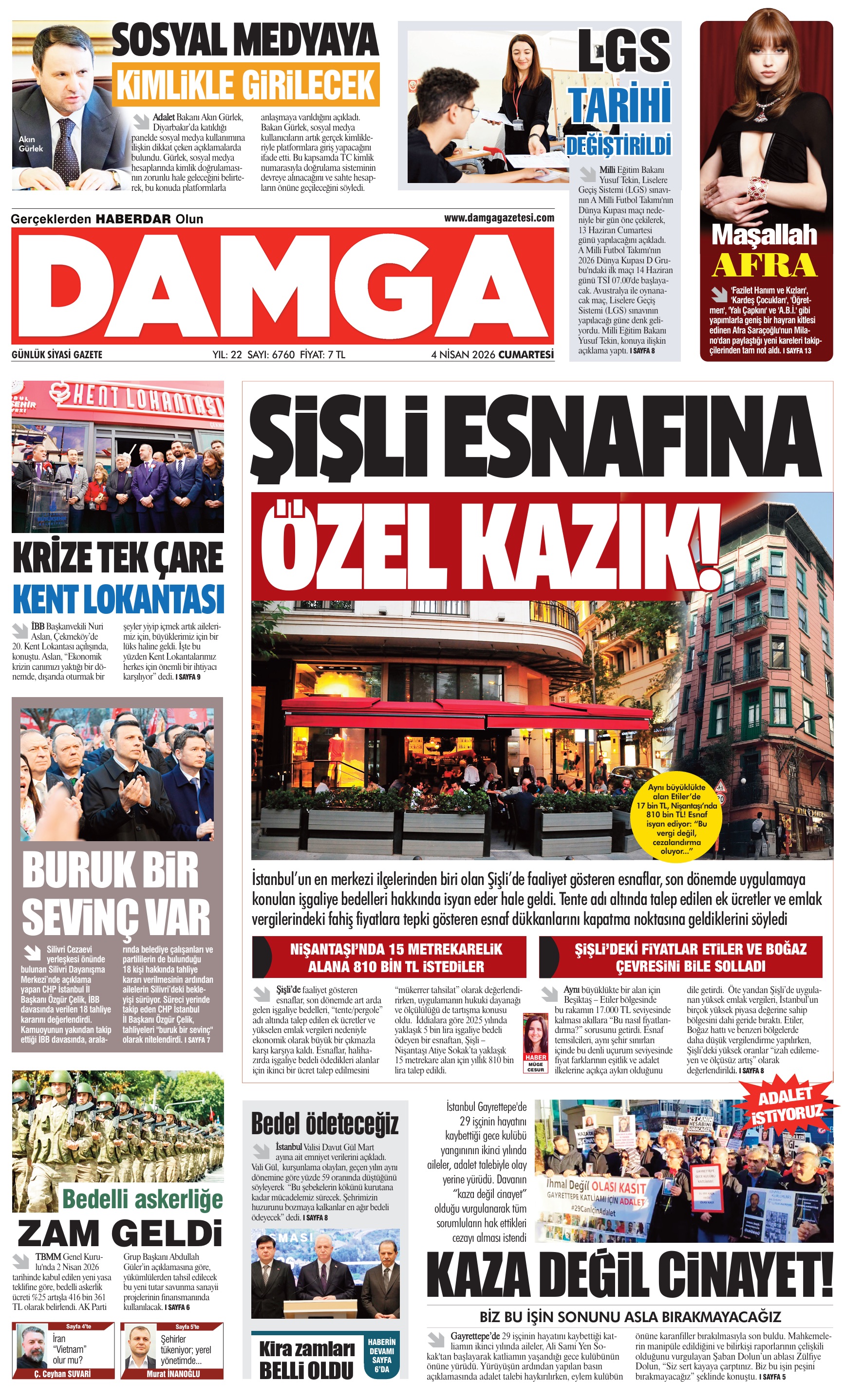 https://www.damgagazetesi.com/DAMGA 4 Nisan Cumartesi Sayfaları