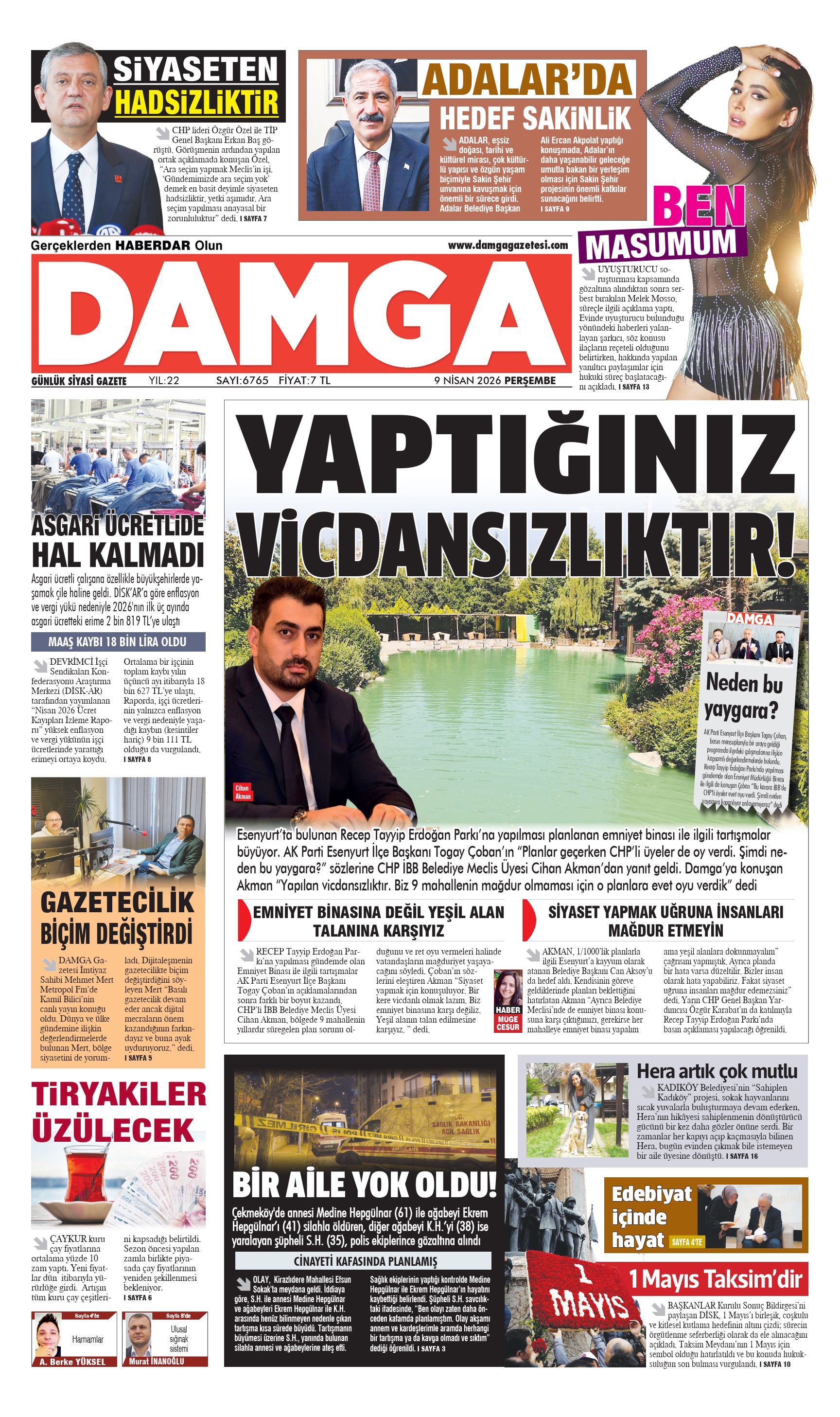 https://www.damgagazetesi.com/DAMGA 9 Nisan Perşembe Sayfaları