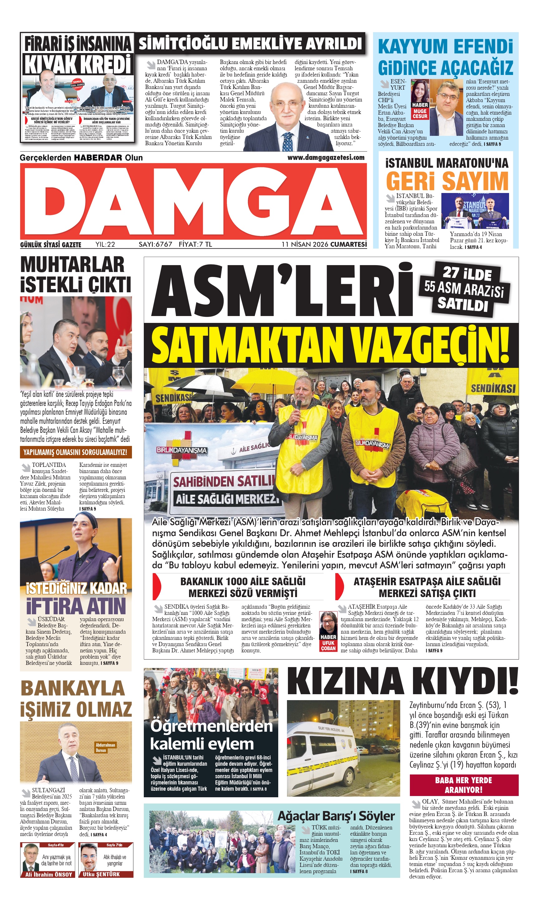 https://www.damgagazetesi.com/DAMGA 11 Nisan Cumartesi Sayfaları