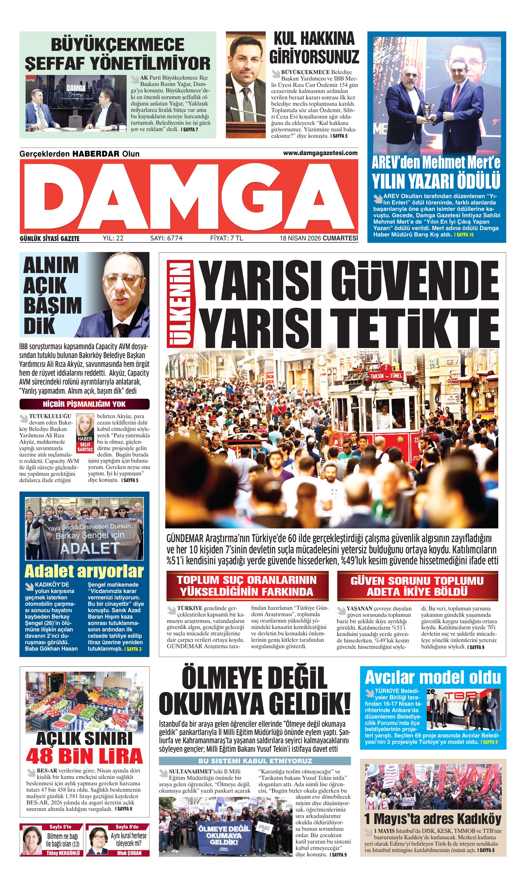 https://www.damgagazetesi.com/DAMGA 18 Nisan Cumartesi Sayfaları
