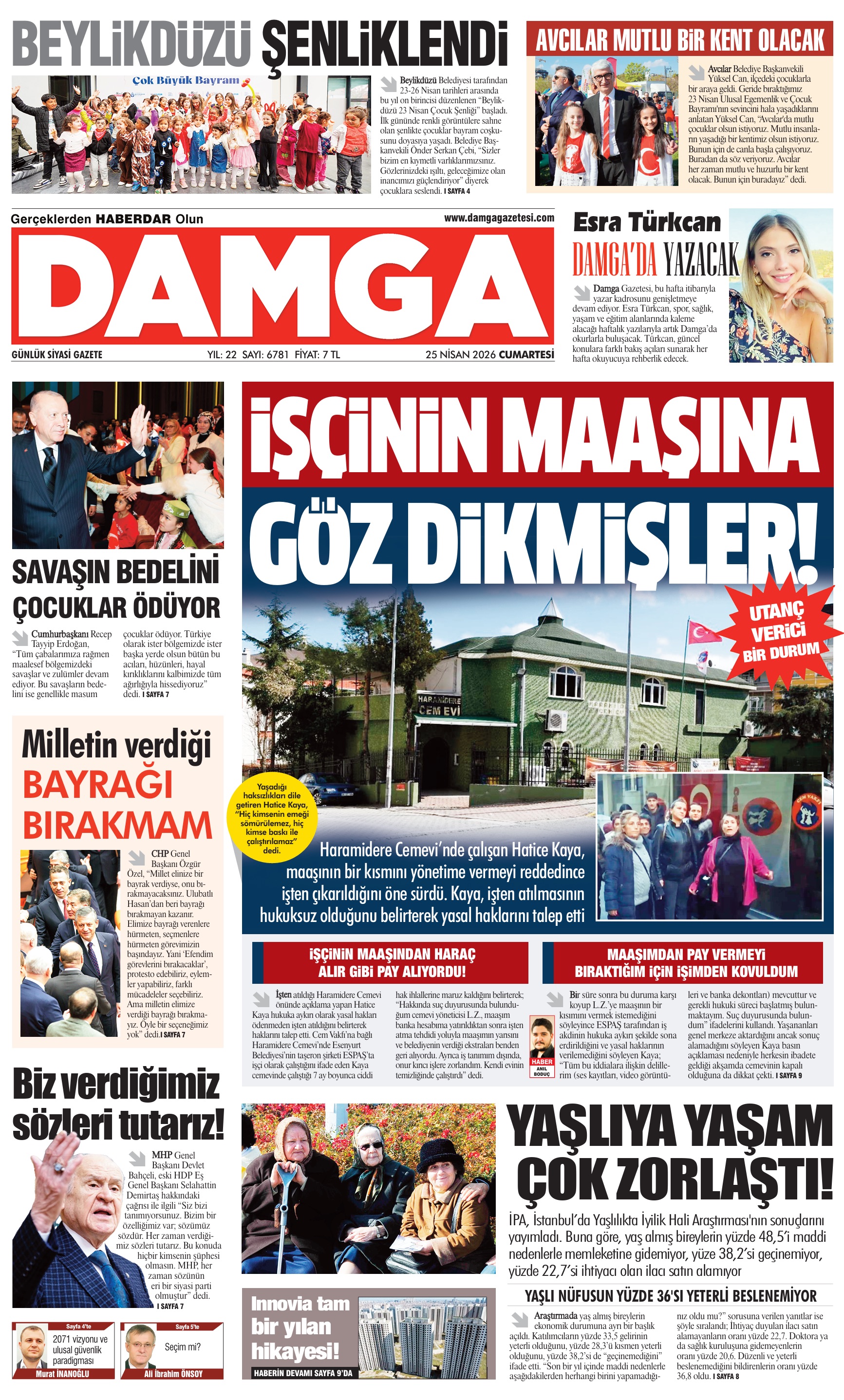 https://www.damgagazetesi.com/DAMGA 25 Nisan Cumartesi Sayfaları