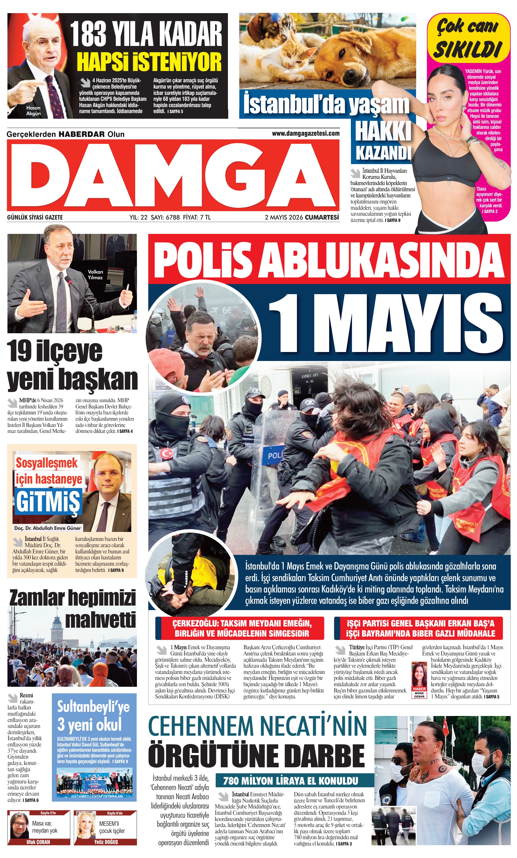 https://www.damgagazetesi.com/DAMGA 2 Mayıs Cumartesi Sayfaları
