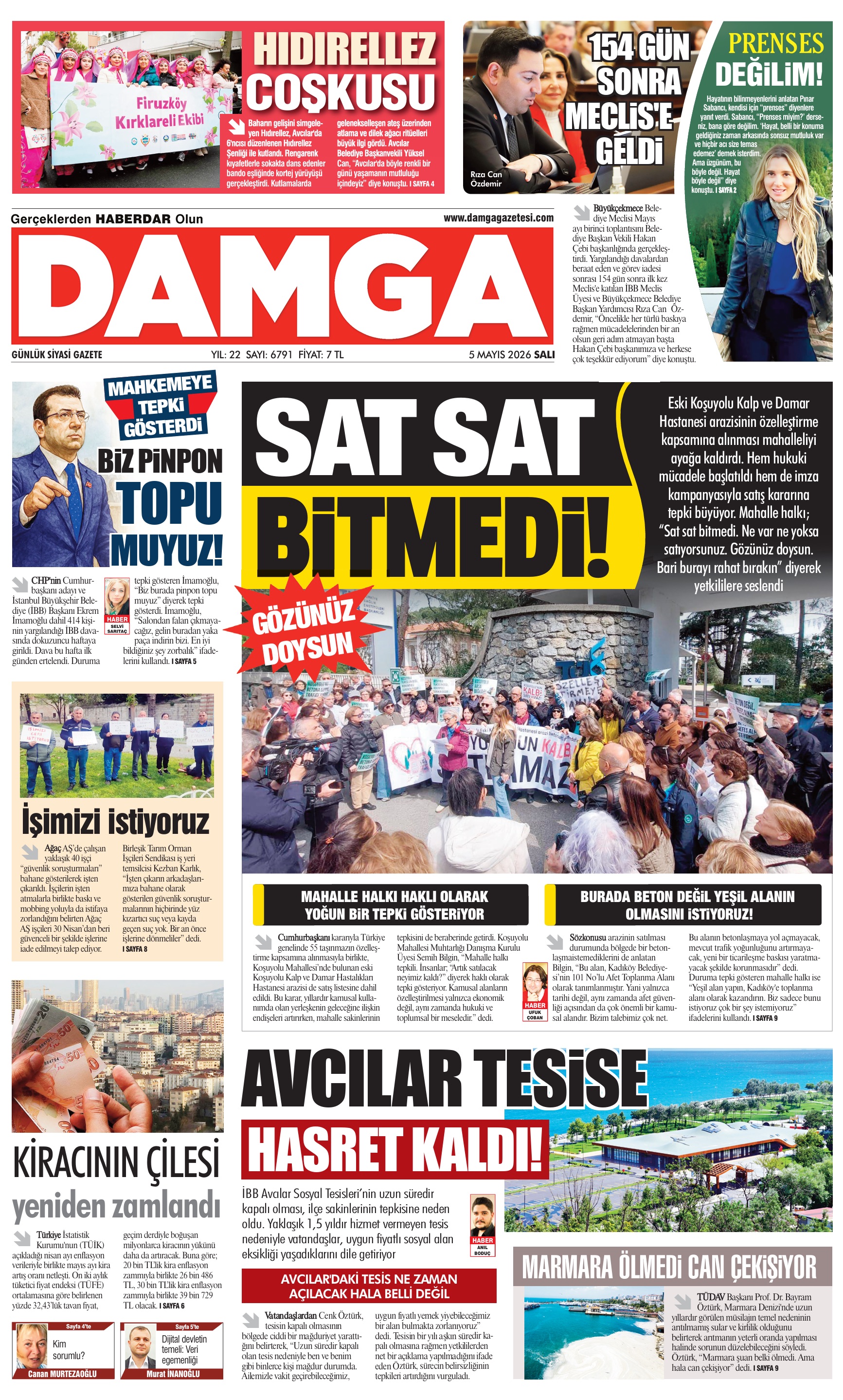 https://www.damgagazetesi.com/DAMGA 5 Mayıs Salı Sayfaları