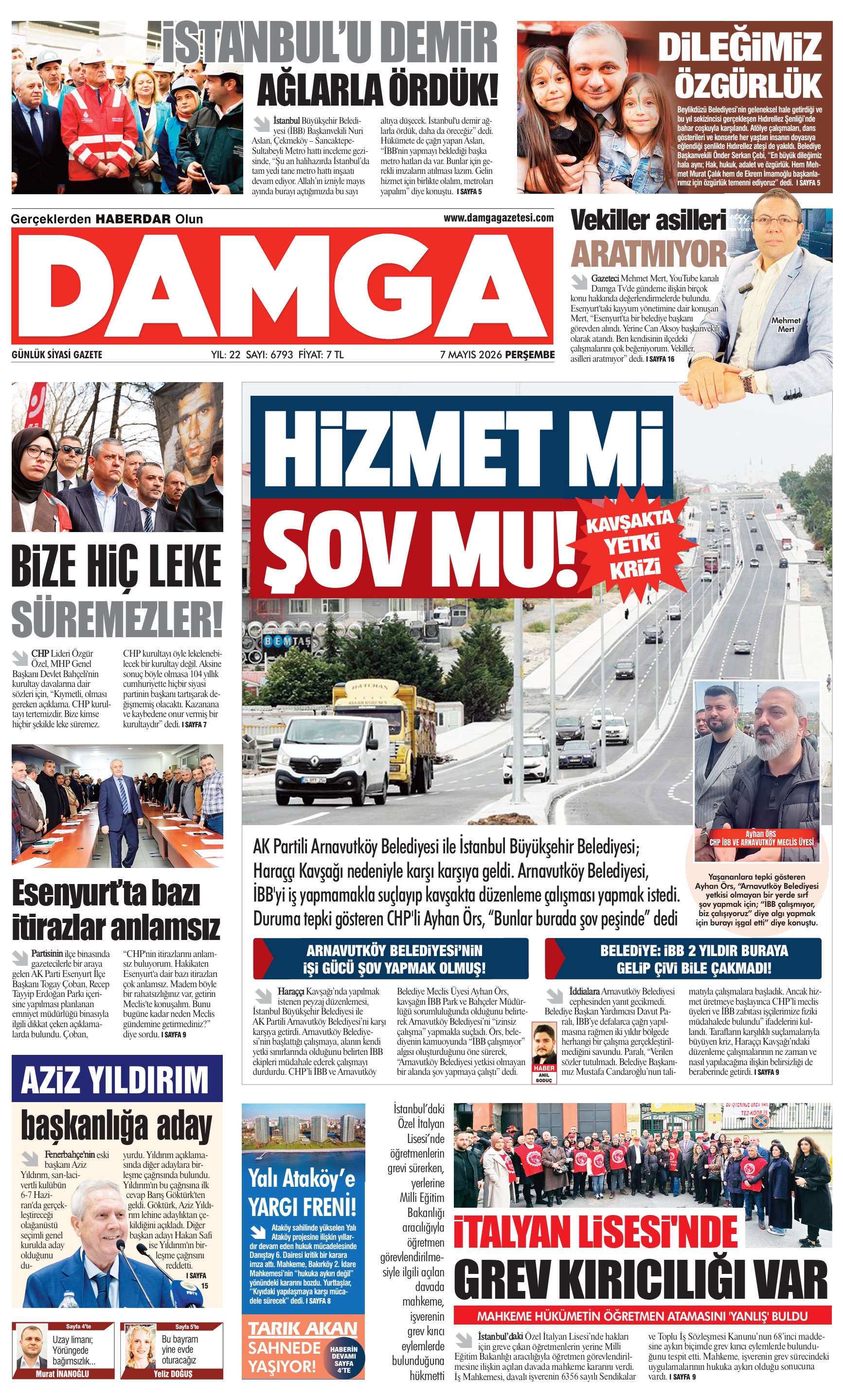https://www.damgagazetesi.com/DAMGA 7 Mayıs Perşembe Sayfaları