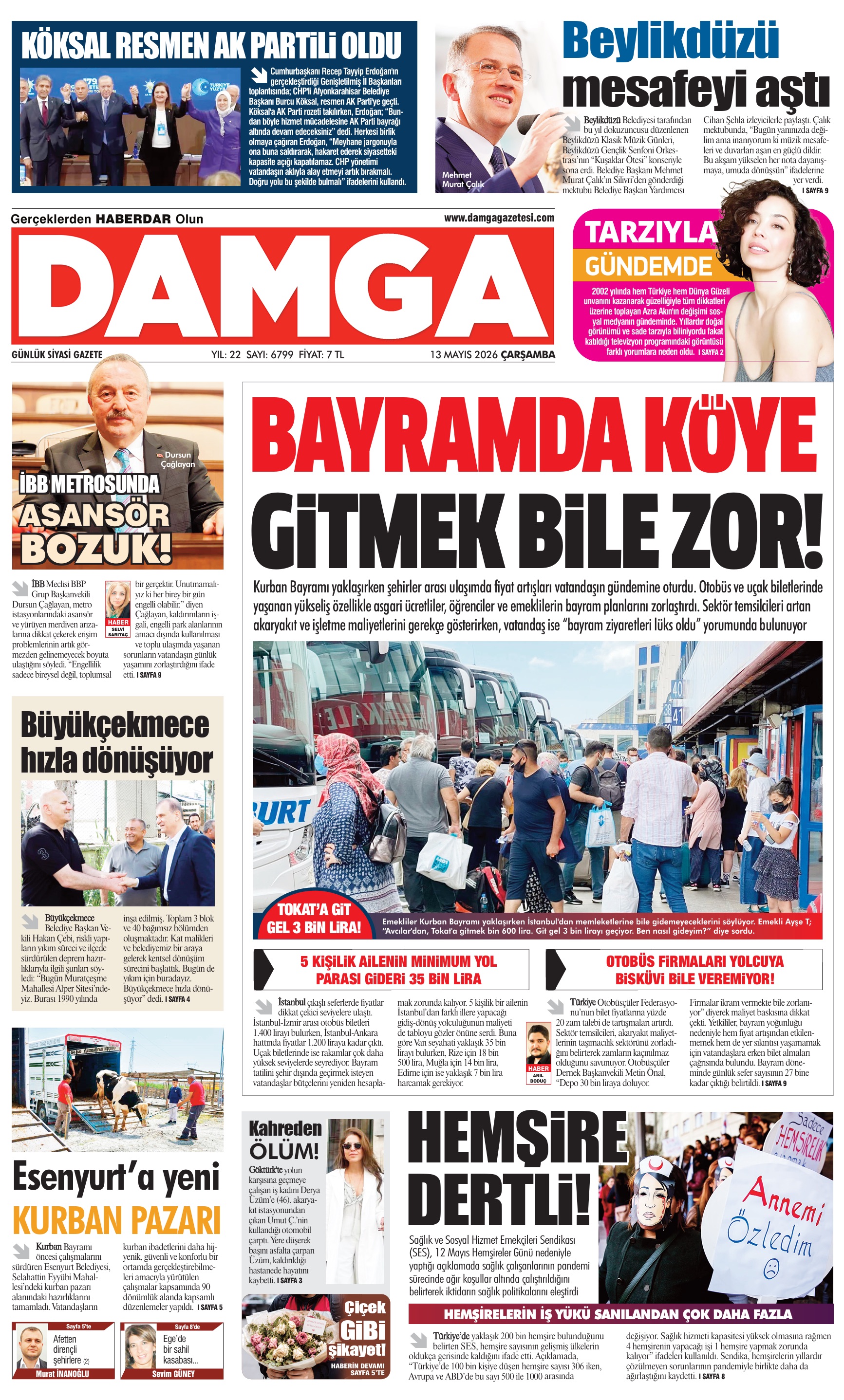 https://www.damgagazetesi.com/DAMGA 13 Mayıs Çarşamba Sayfaları