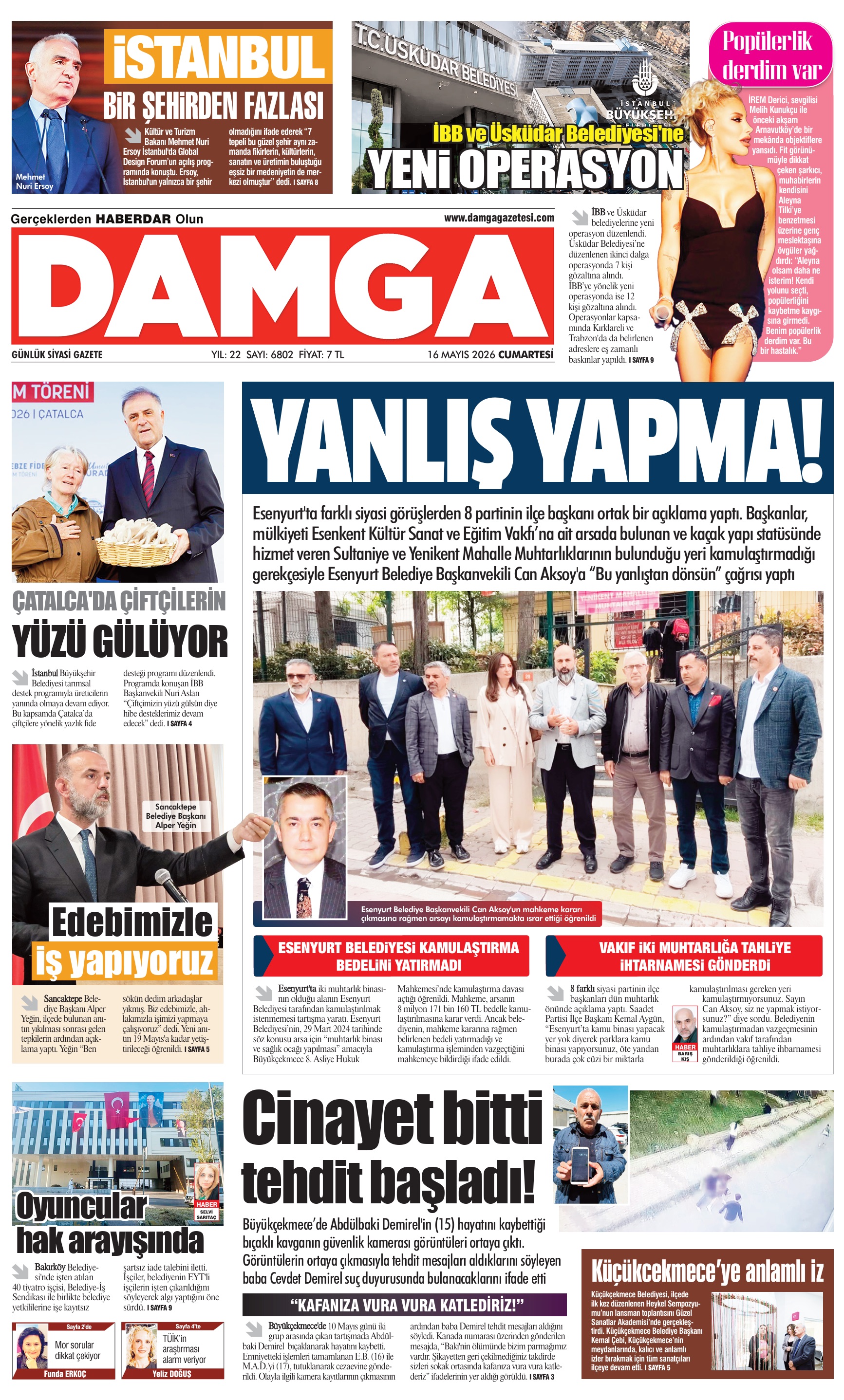 https://www.damgagazetesi.com/DAMGA 16 Mayıs Cumartesi Sayfaları