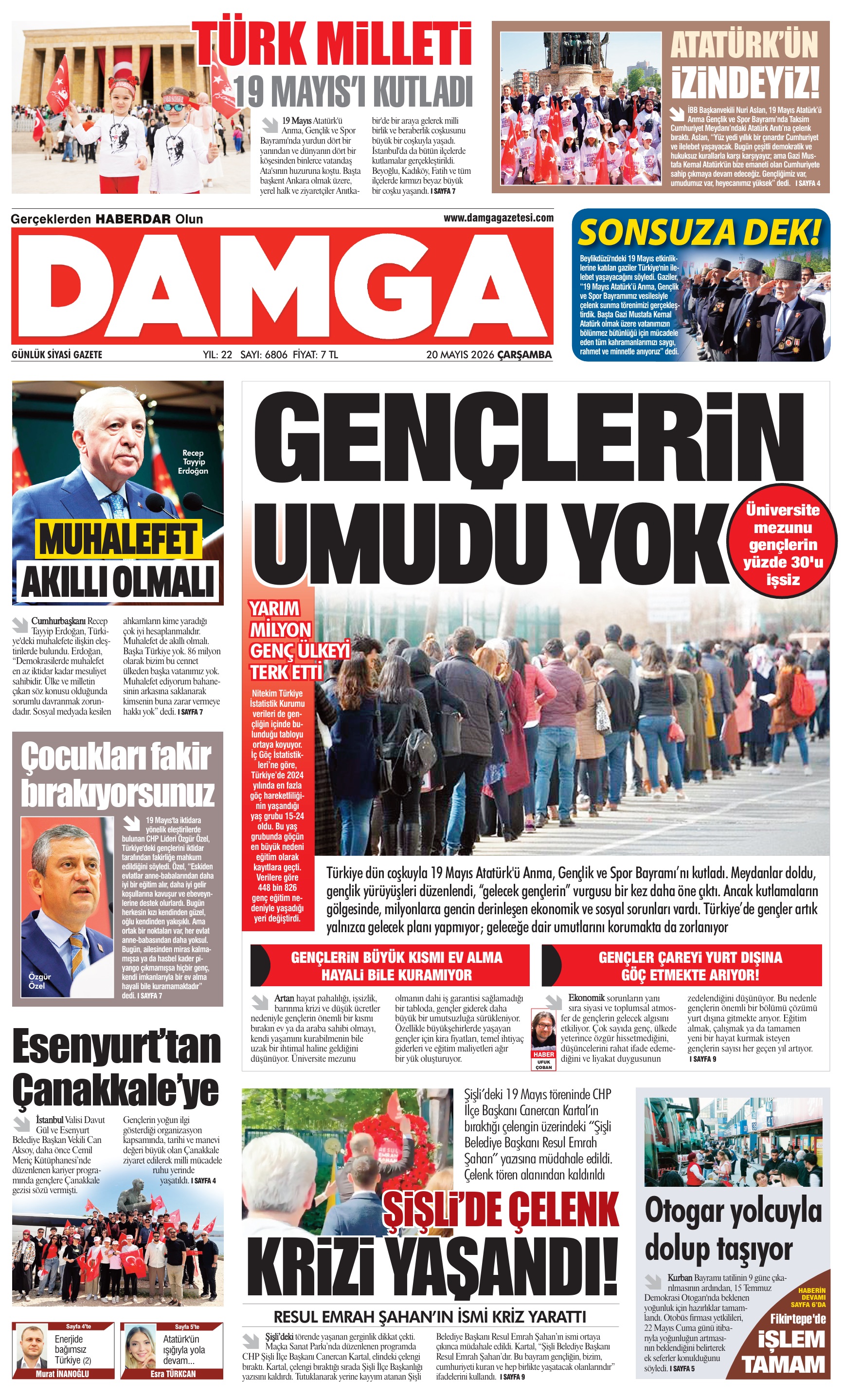 https://www.damgagazetesi.com/DAMGA 20 Mayıs Çarşamba Sayfaları