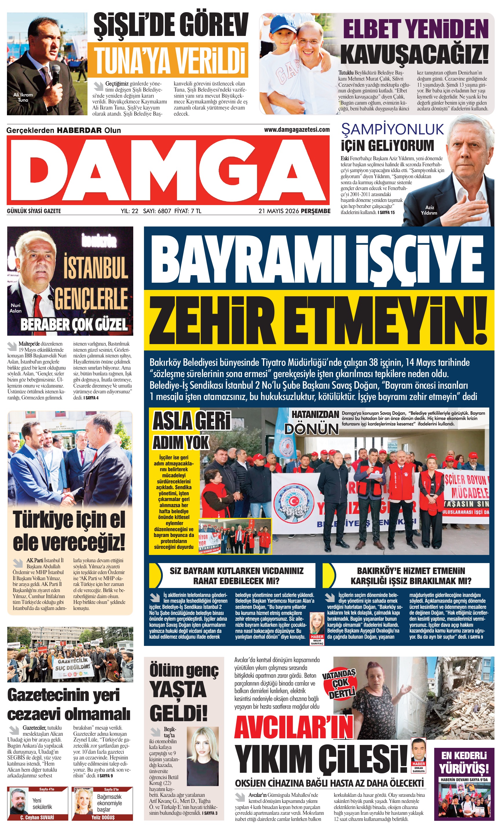 https://www.damgagazetesi.com/DAMGA 21 Mayıs Perşembe Sayfaları