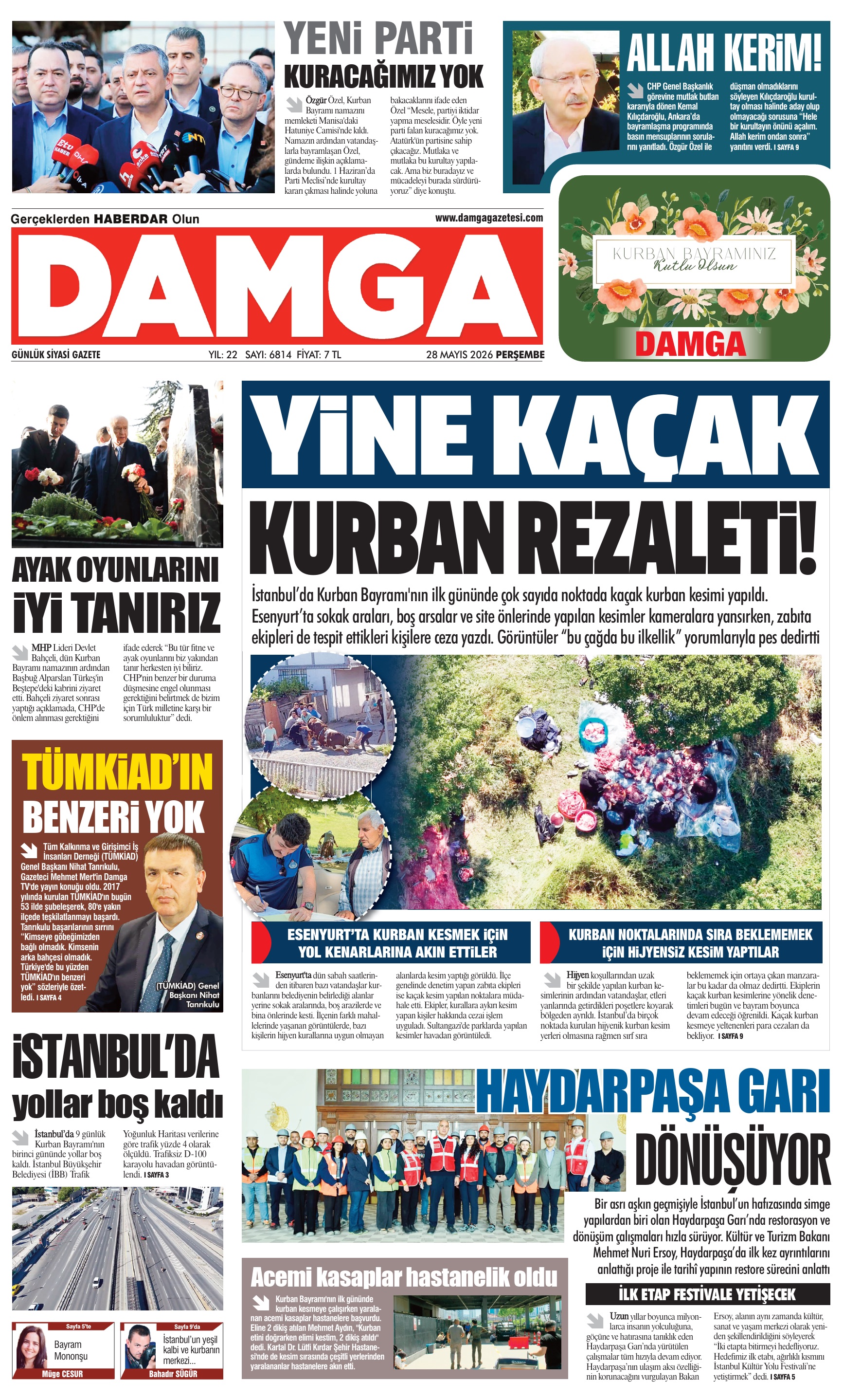 https://www.damgagazetesi.com/DAMGA 28 Mayıs Perşembe Sayfaları