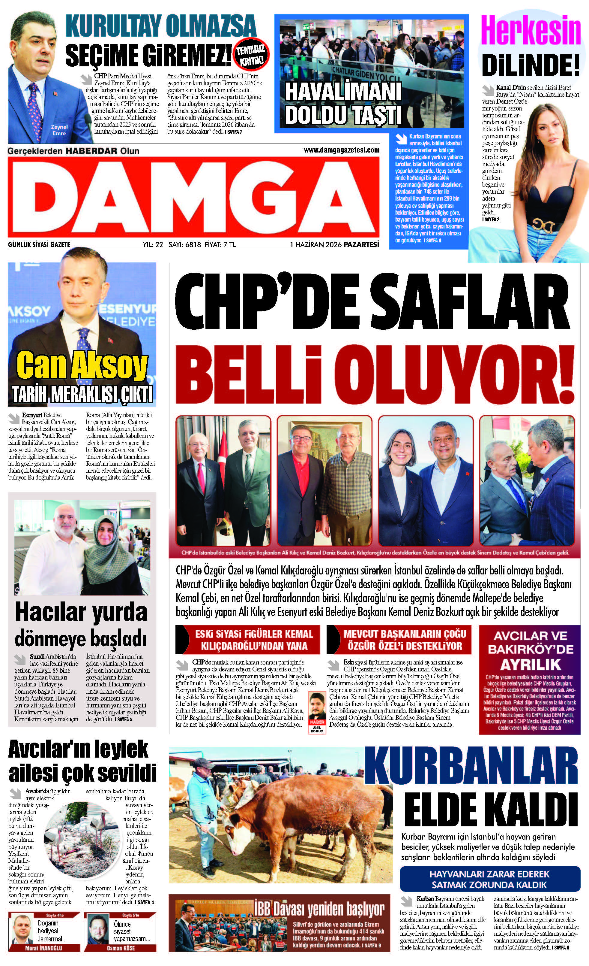 https://www.damgagazetesi.com/DAMGA 1 Haziran Pazartesi Sayfaları