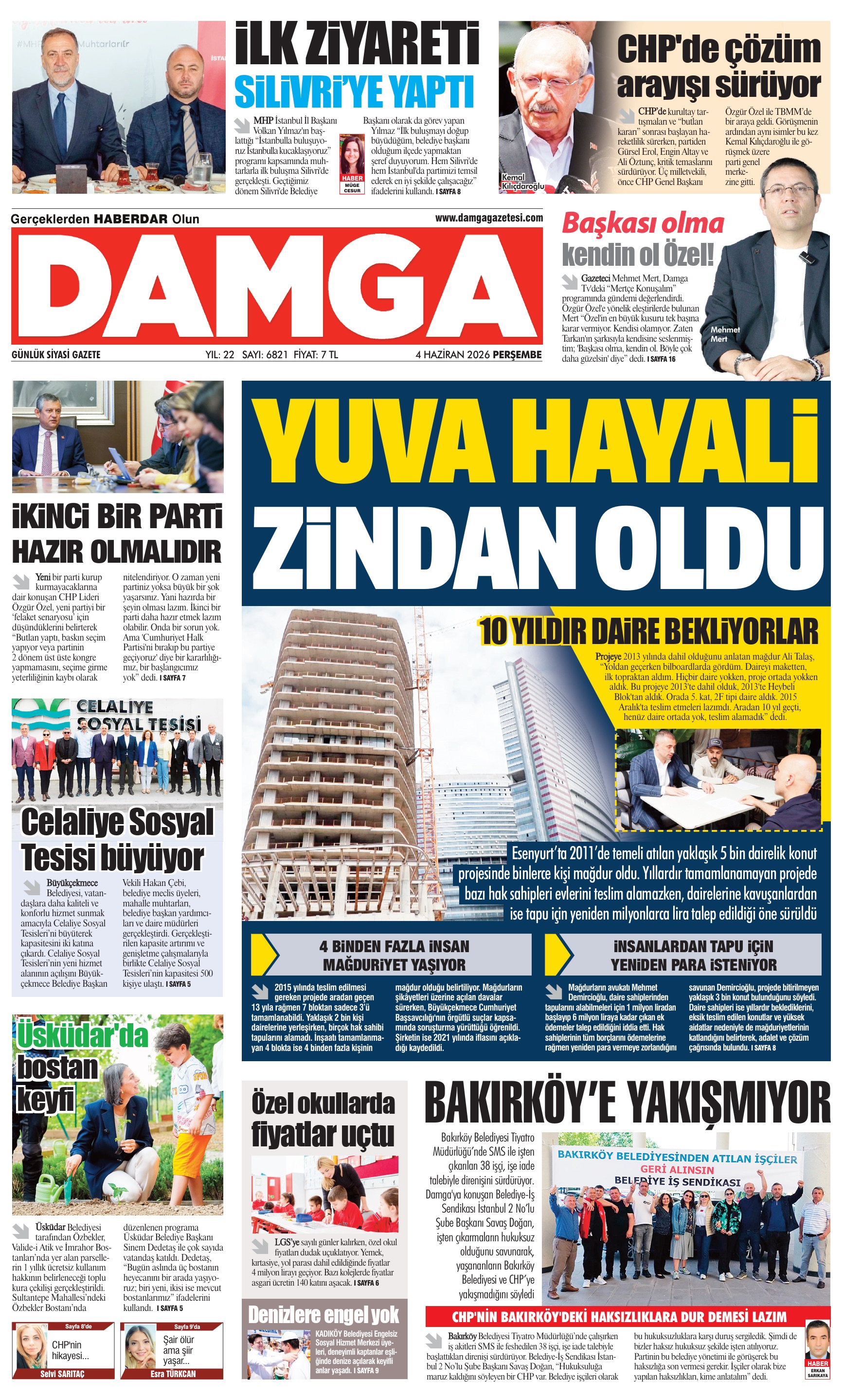 https://www.damgagazetesi.com/DAMGA 4 Haziran Perşembe Sayfaları