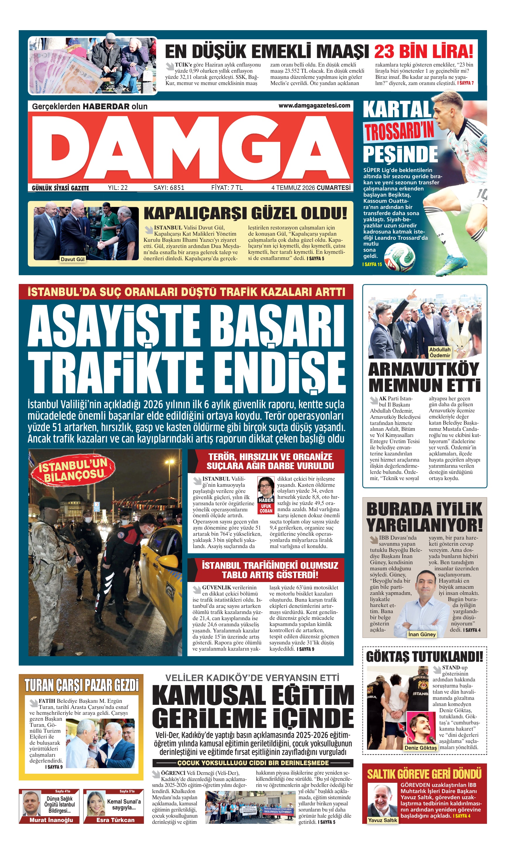 https://www.damgagazetesi.com/DAMGA 4 Temmuz Cumartesi Sayfaları