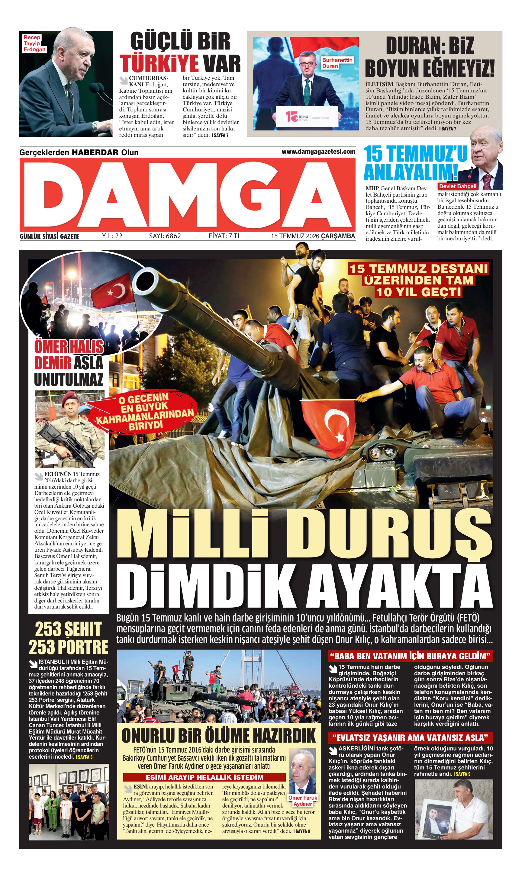 https://www.damgagazetesi.com/DAMGA 15 Temmuz Çarşamba Sayfaları