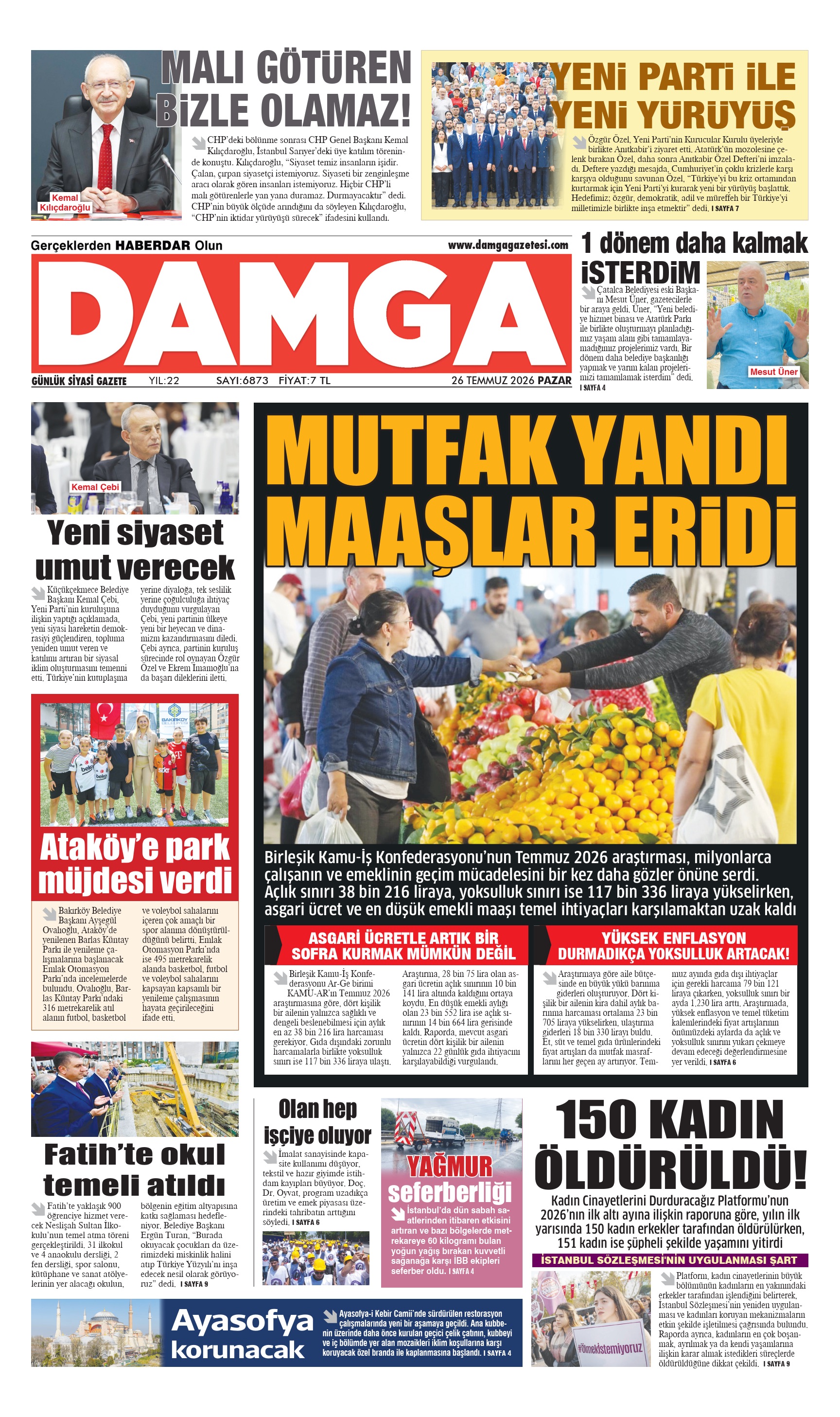 https://www.damgagazetesi.com/DAMGA 26 Temmuz Pazar Sayfaları