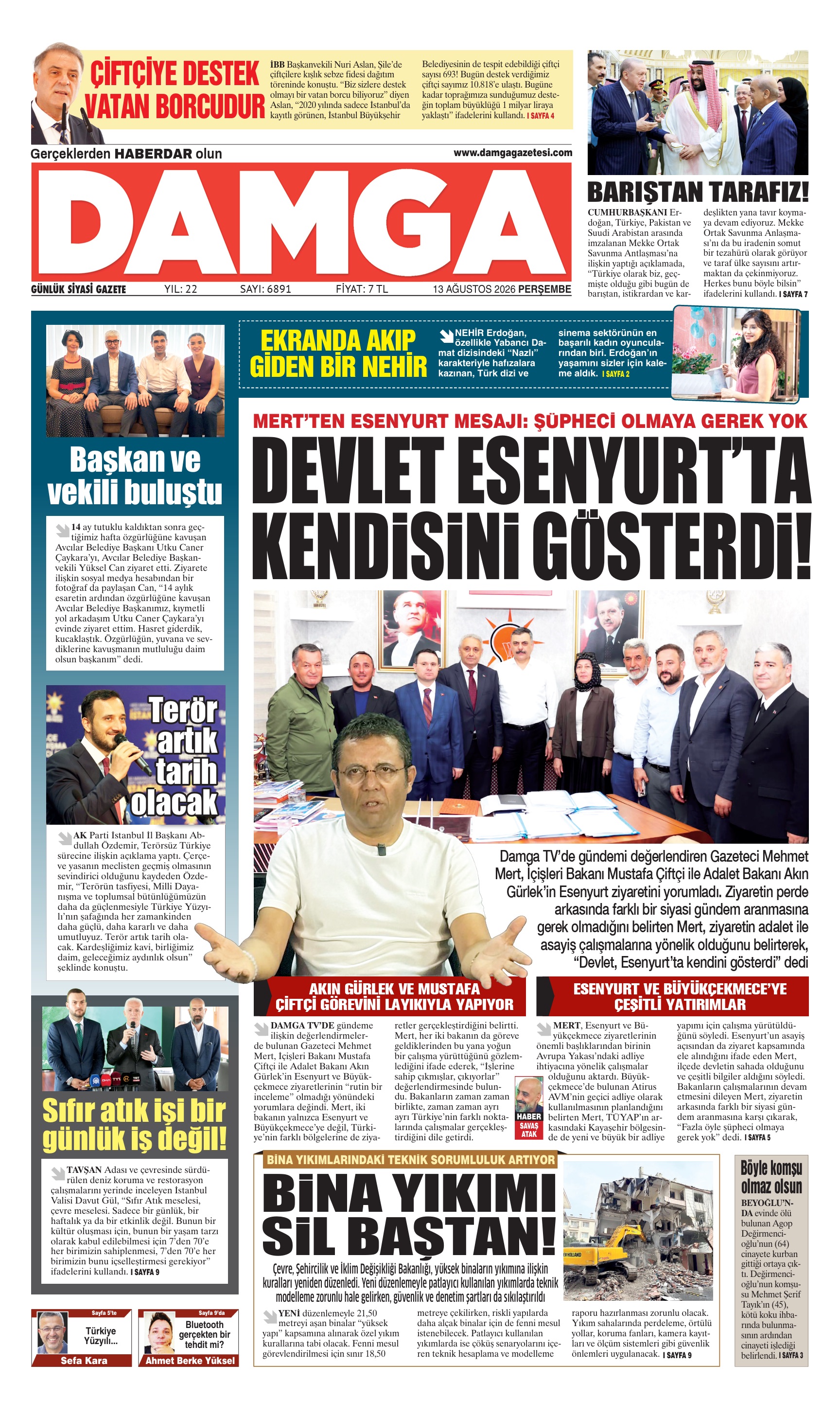 https://www.damgagazetesi.com/DAMGA 13 Ağustos Perşembe Sayfaları