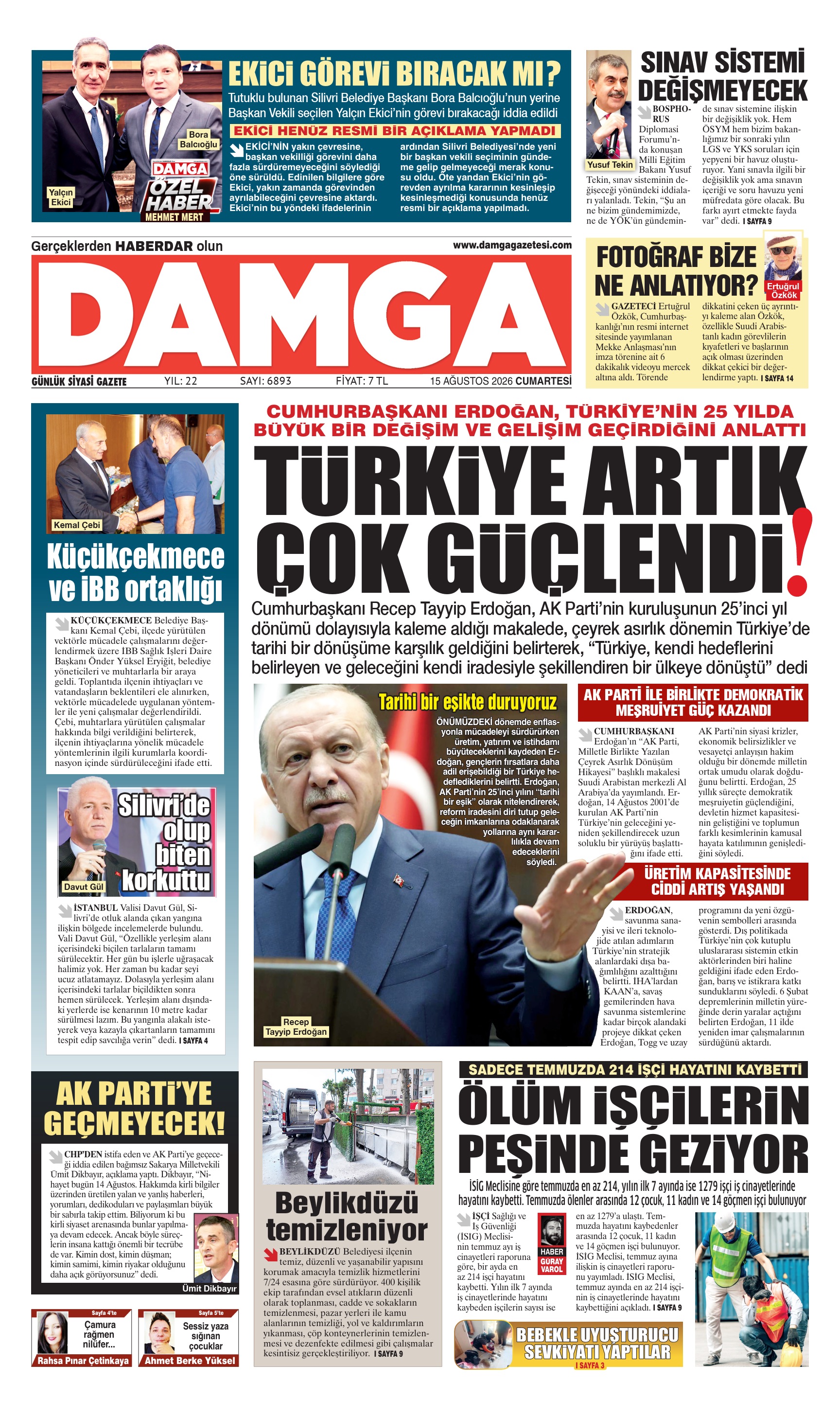 https://www.damgagazetesi.com/DAMGA 15 Ağustos Cumartesi Sayfaları
