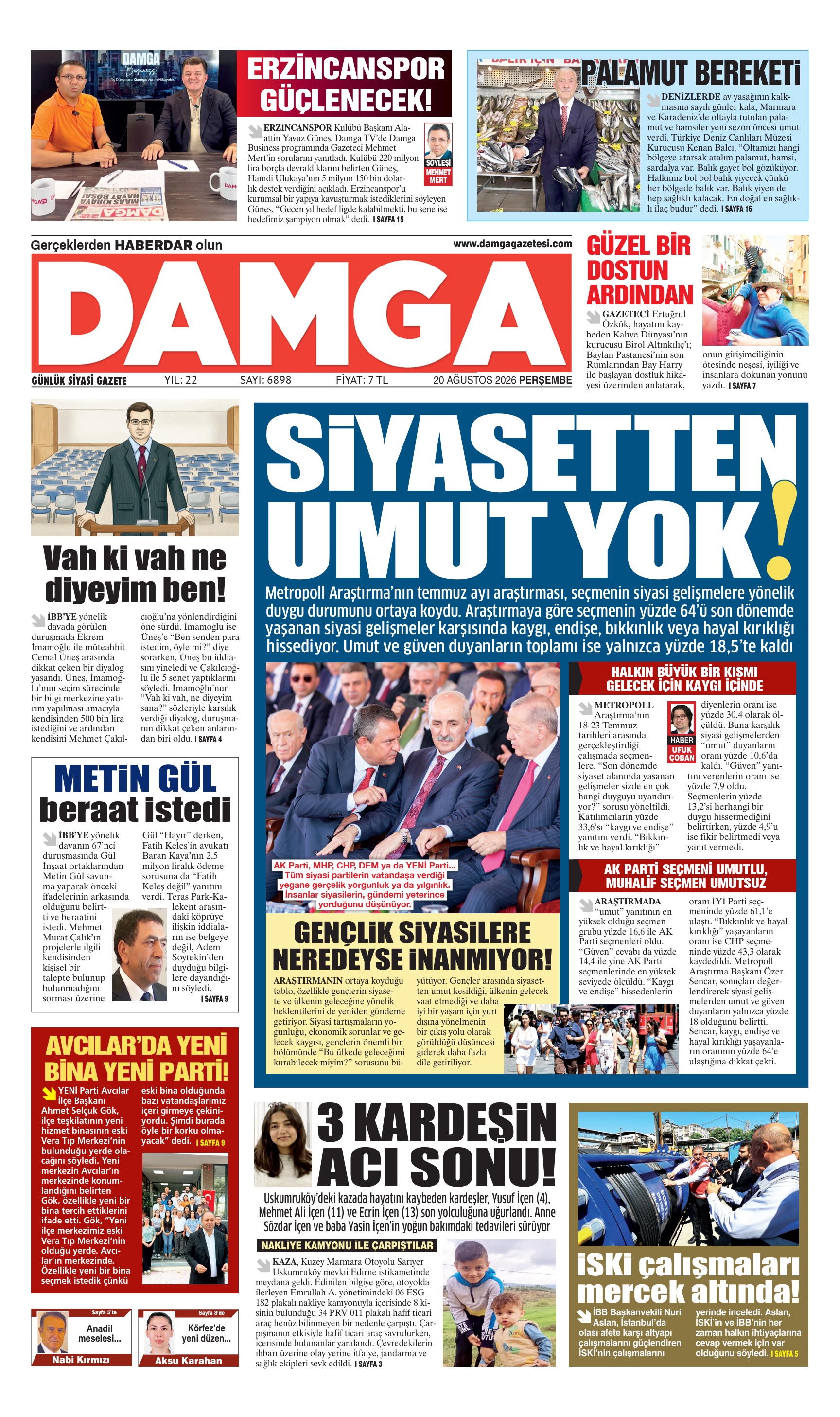 https://www.damgagazetesi.com/DAMGA 20 Ağustos Perşembe Sayfaları