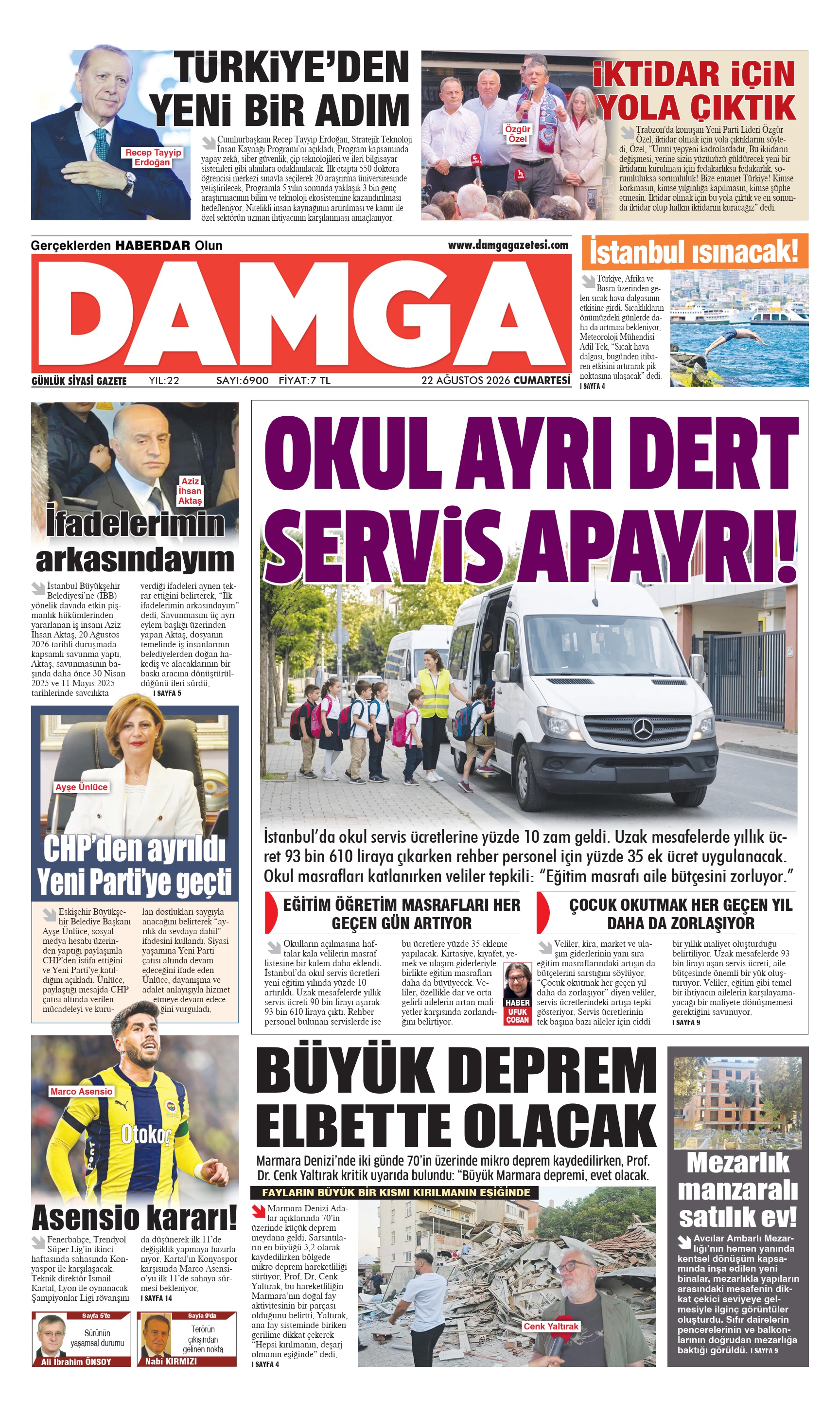 https://www.damgagazetesi.com/DAMGA 22 Ağustos Cumartesi Sayfaları