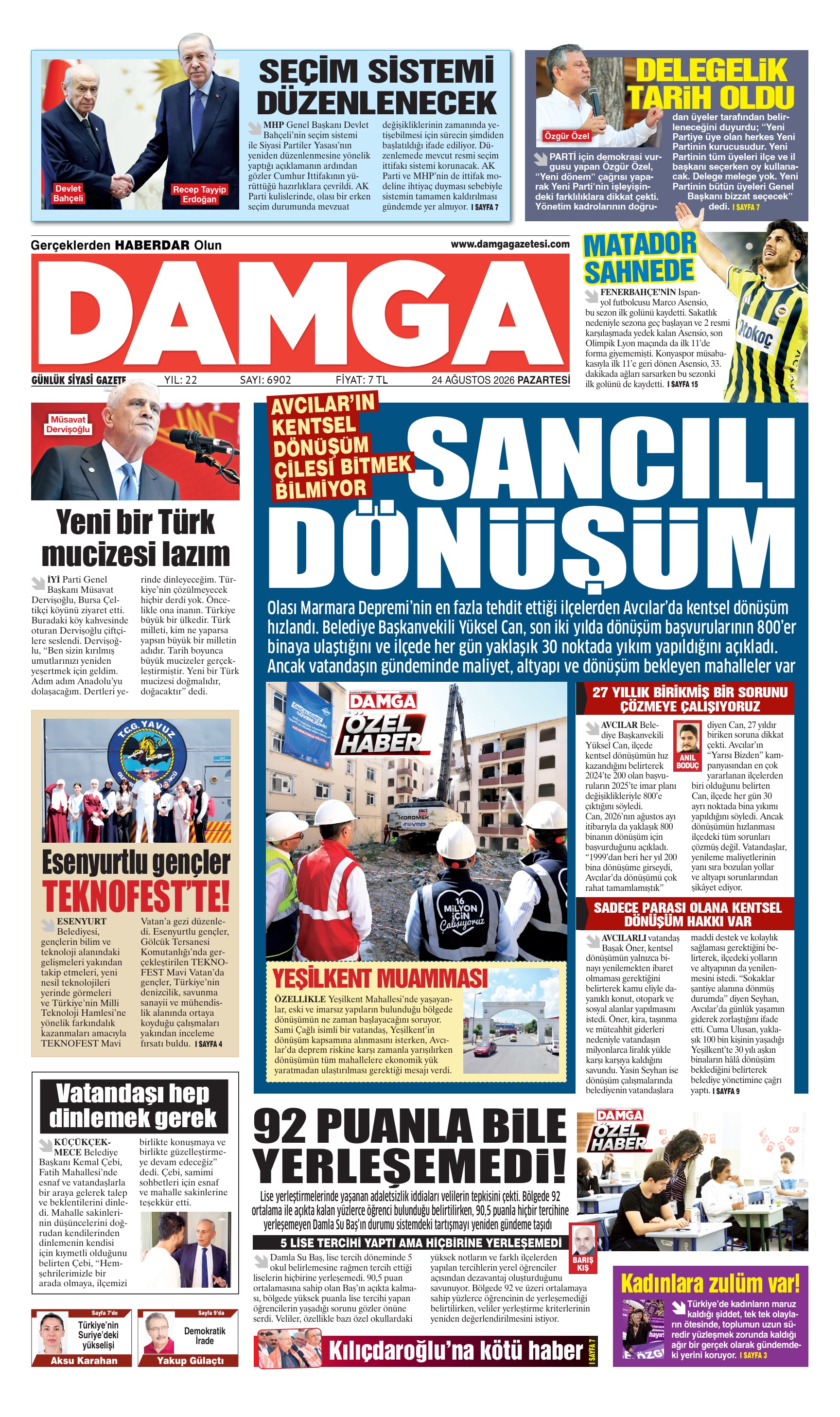 https://www.damgagazetesi.com/DAMGA 24 Ağustos Pazartesi Sayfaları