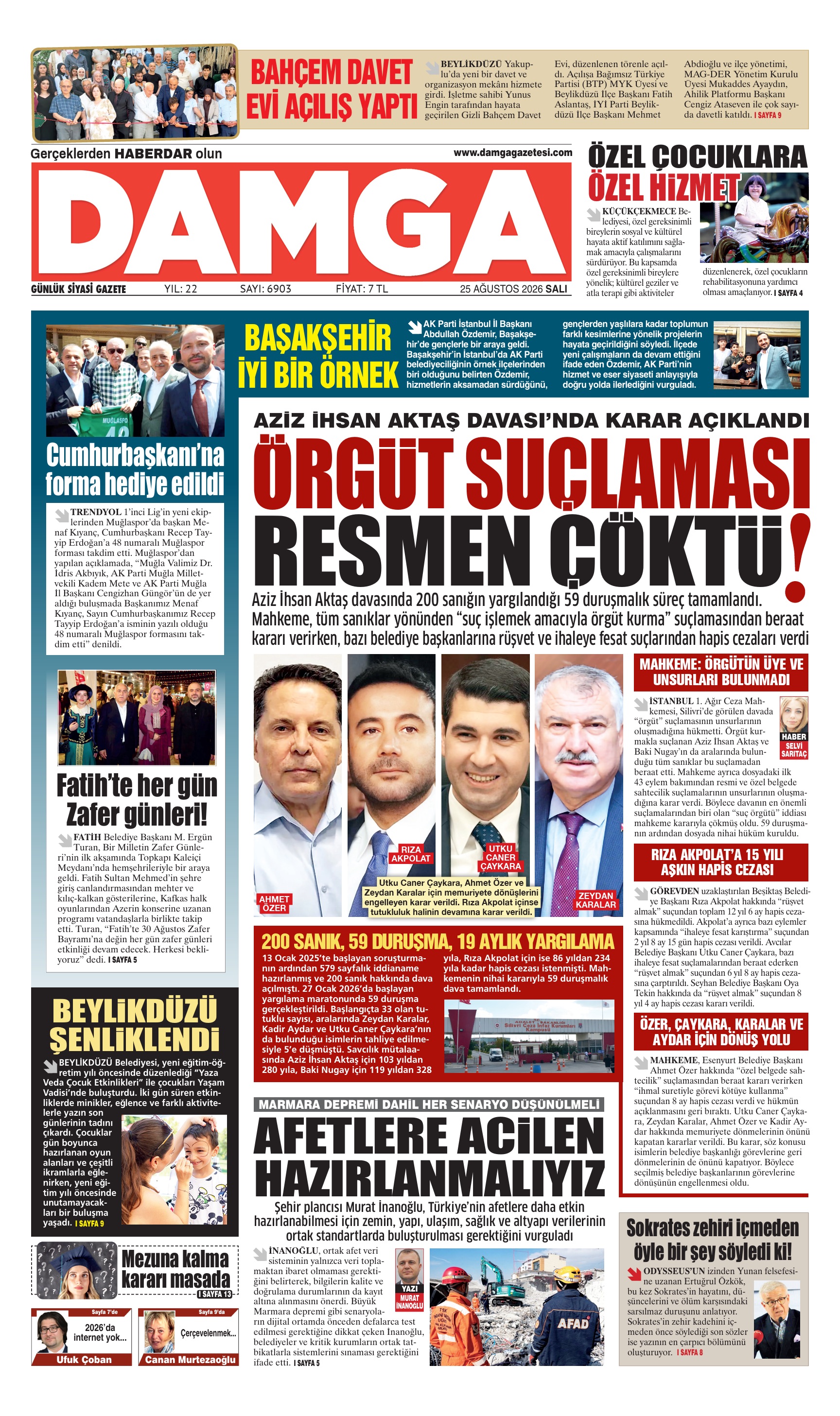 https://www.damgagazetesi.com/DAMGA 25 Ağustos Salı Sayfaları