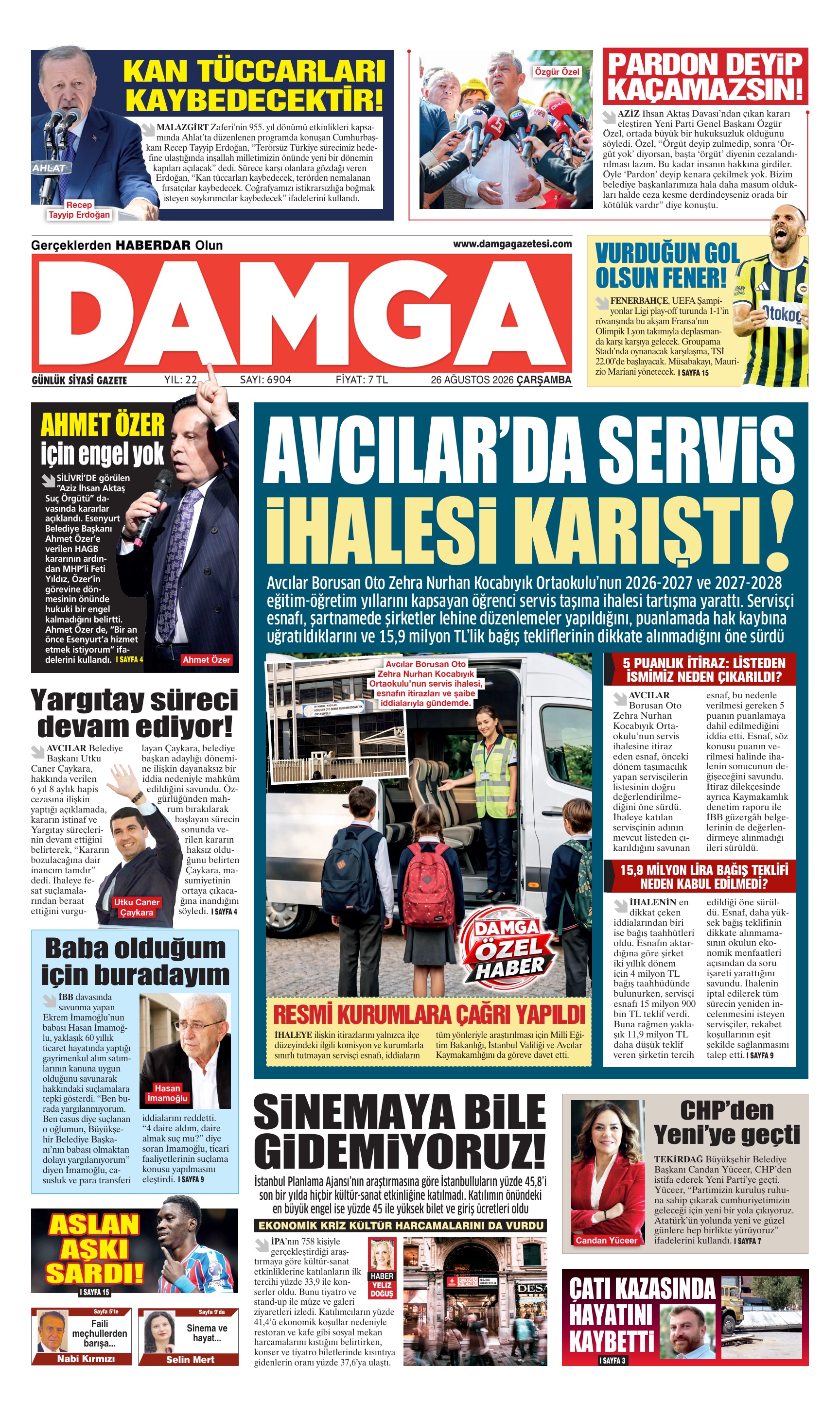 https://www.damgagazetesi.com/DAMGA 26 Ağustos Çarşamba Sayfaları