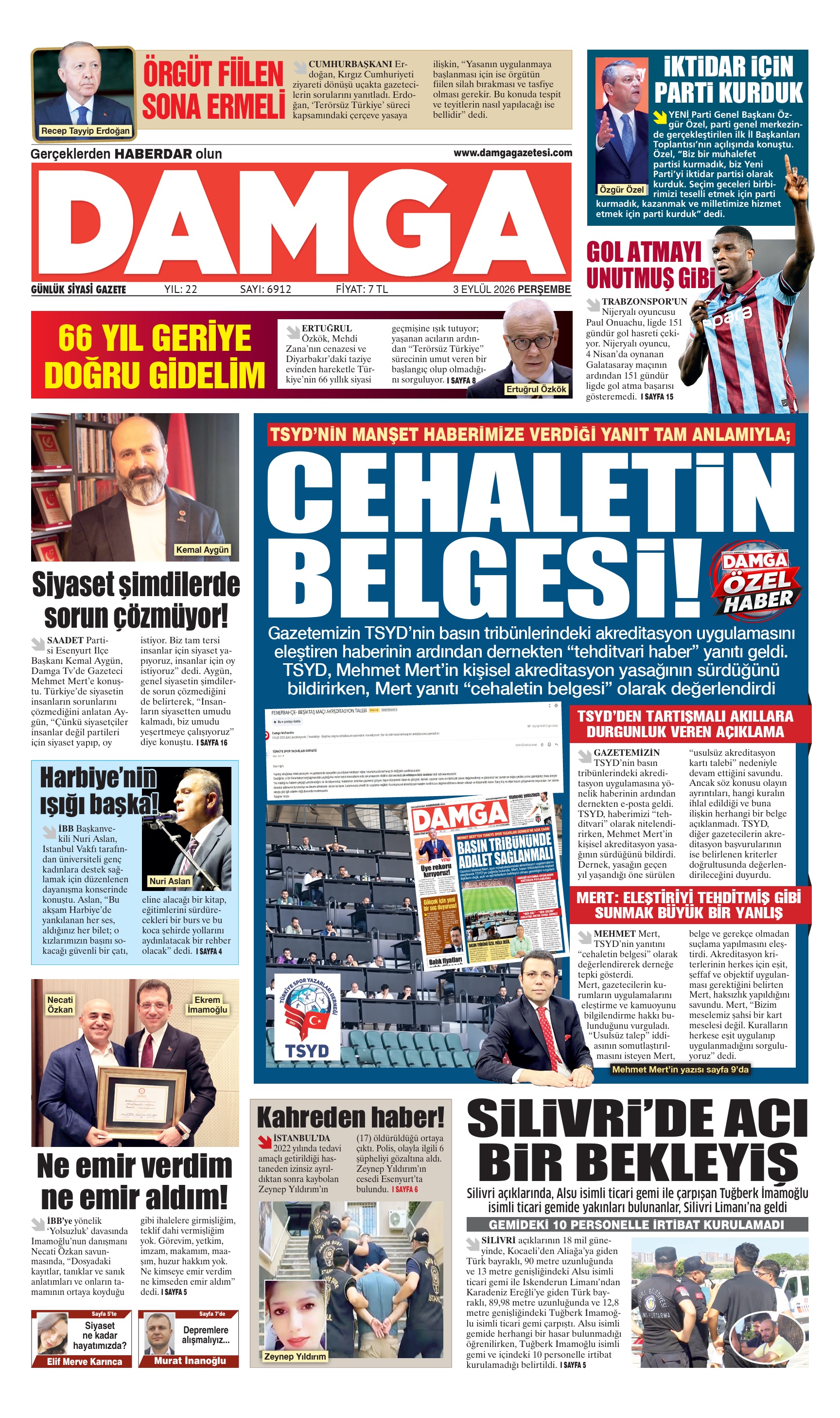 https://www.damgagazetesi.com/DAMGA 3 Eylül Perşembe Sayfaları
