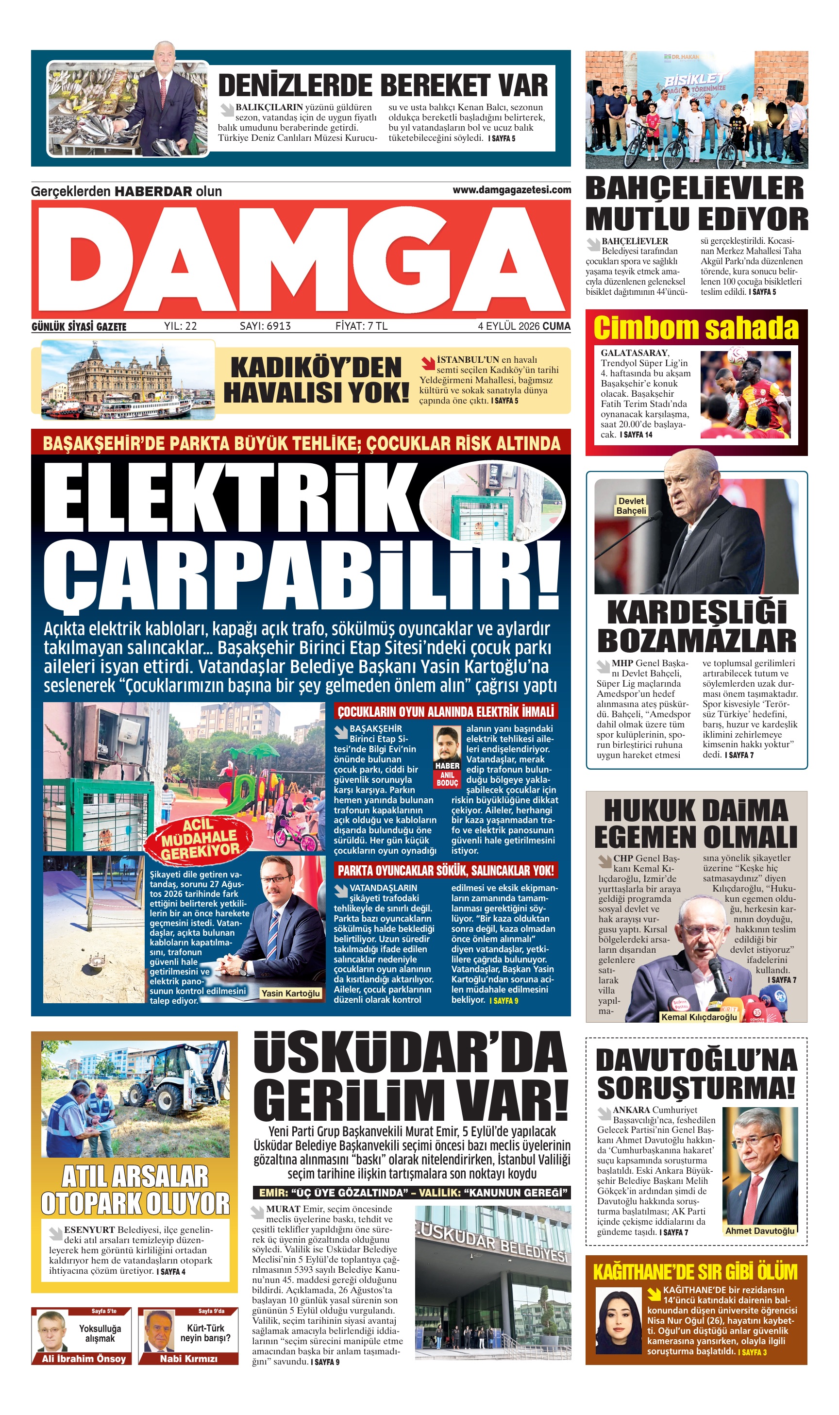 https://www.damgagazetesi.com/DAMGA 4 Eylül Cuma Sayfaları