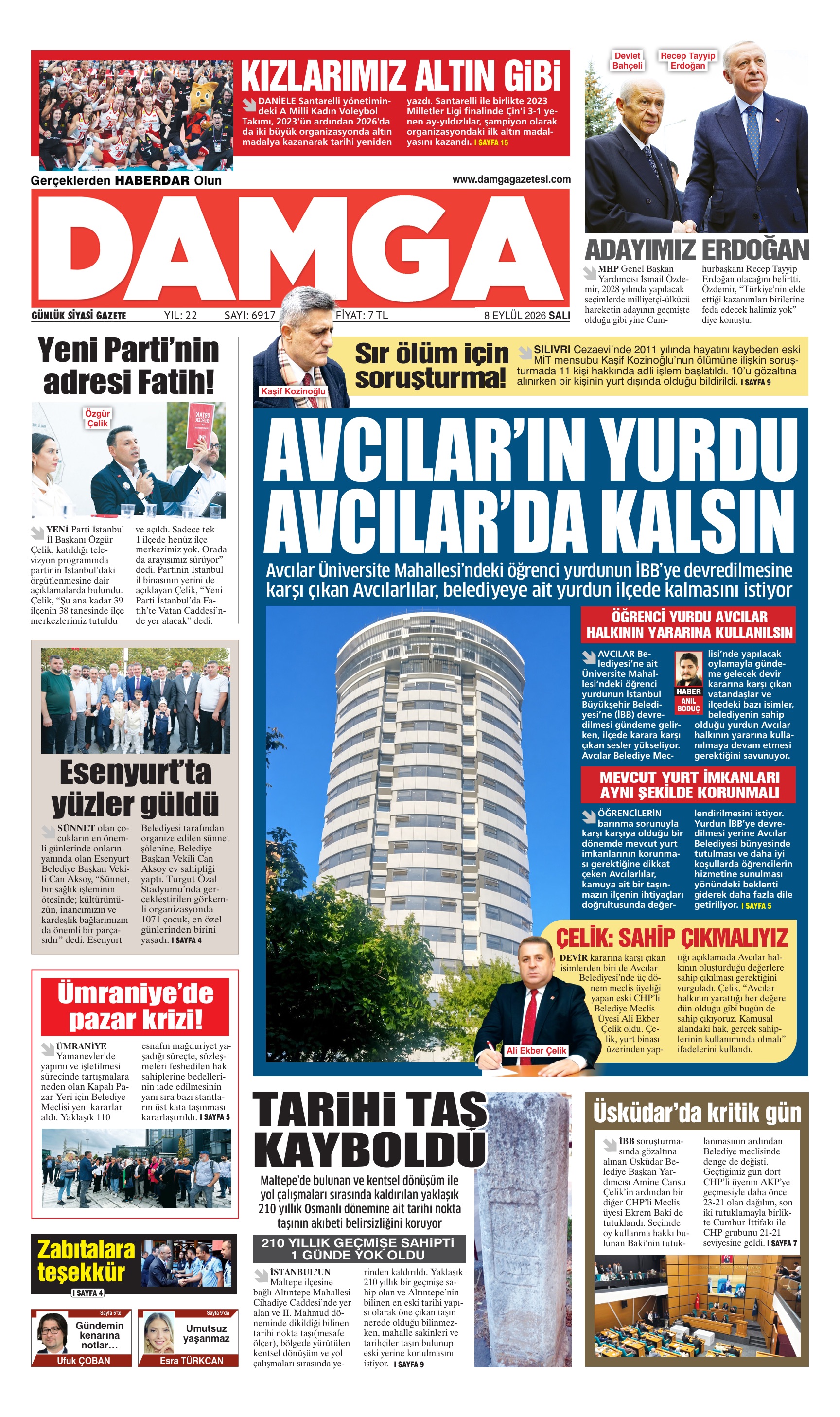 https://www.damgagazetesi.com/DAMGA 8 Eylül Salı Sayfaları