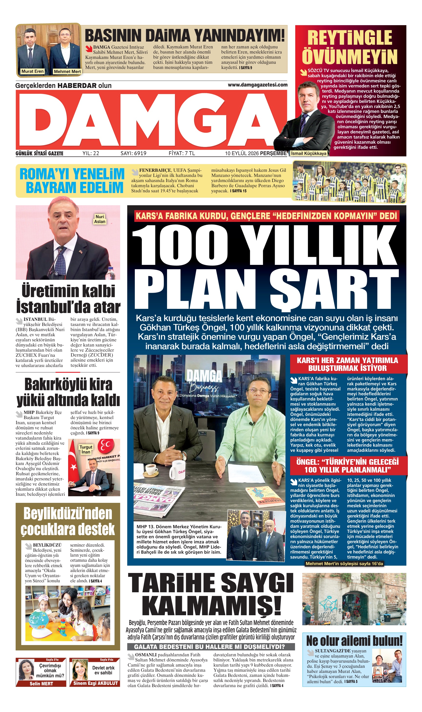 https://www.damgagazetesi.com/DAMGA 10 Eylül Perşembe Sayfaları