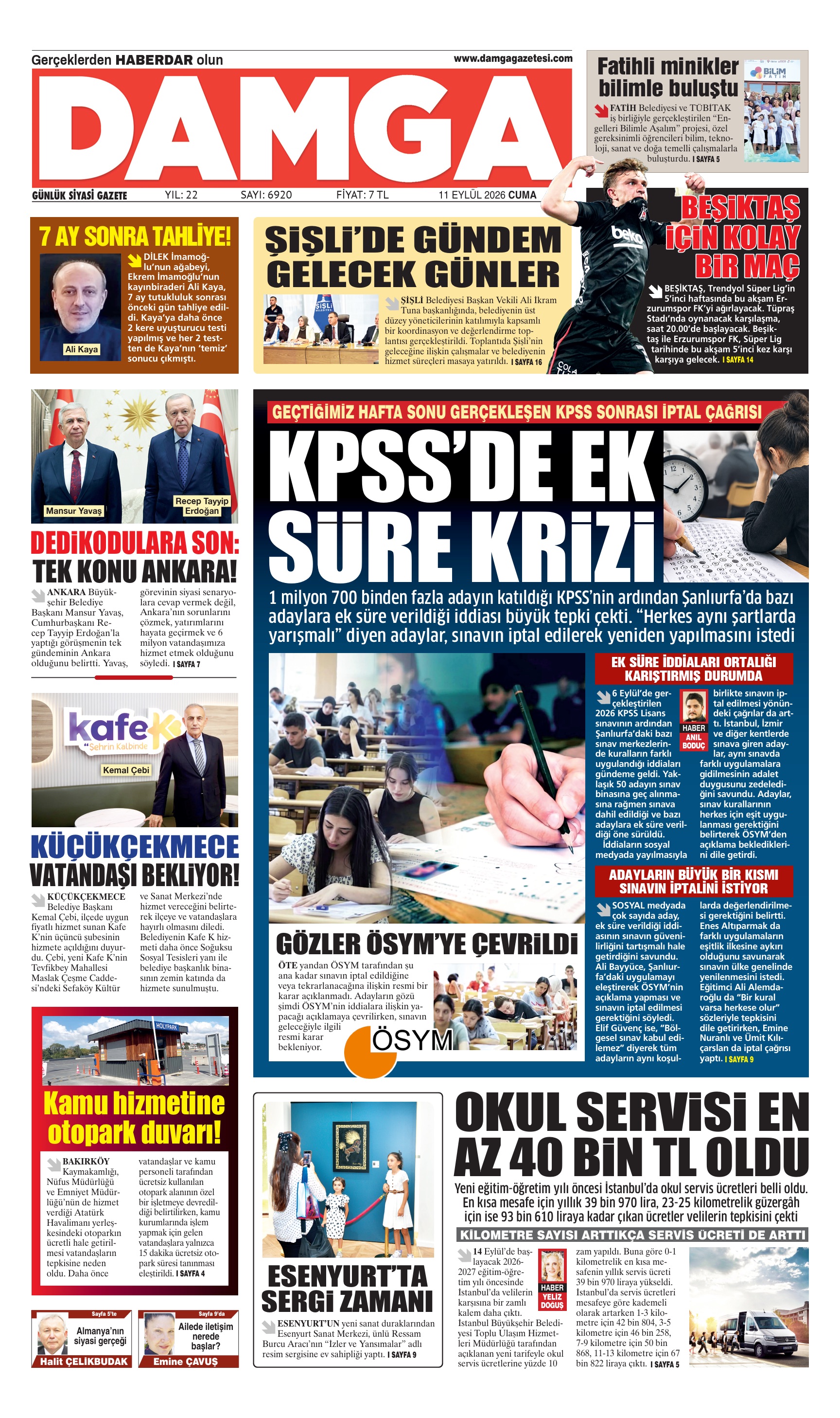 https://www.damgagazetesi.com/DAMGA 11 Eylül Cuma Sayfaları