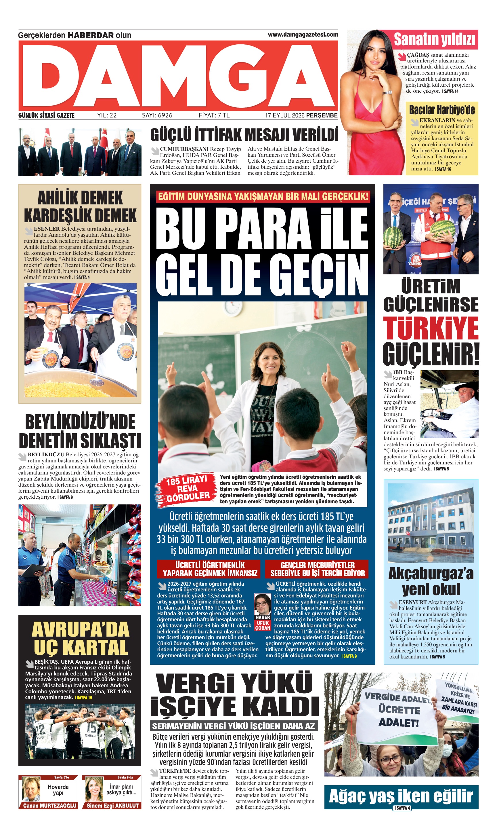 https://www.damgagazetesi.com/DAMGA 17 Eylül Perşembe Sayfaları