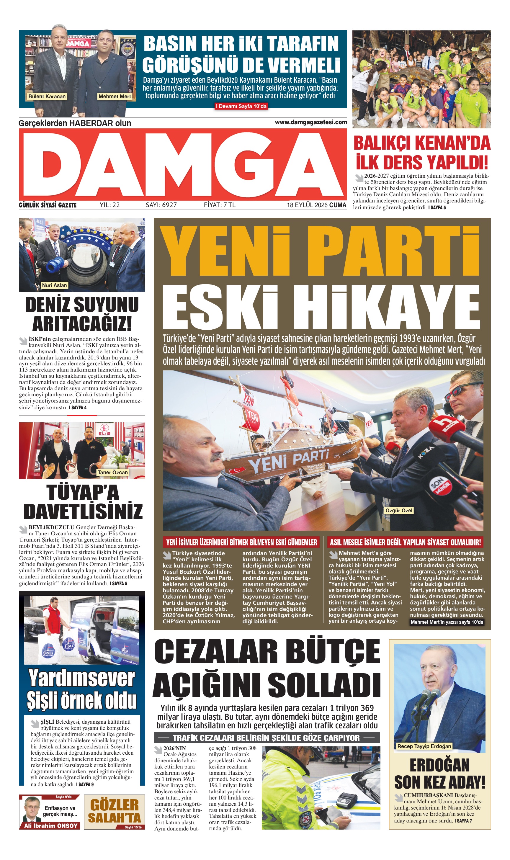 https://www.damgagazetesi.com/DAMGA 18 Eylül Cuma Sayfaları