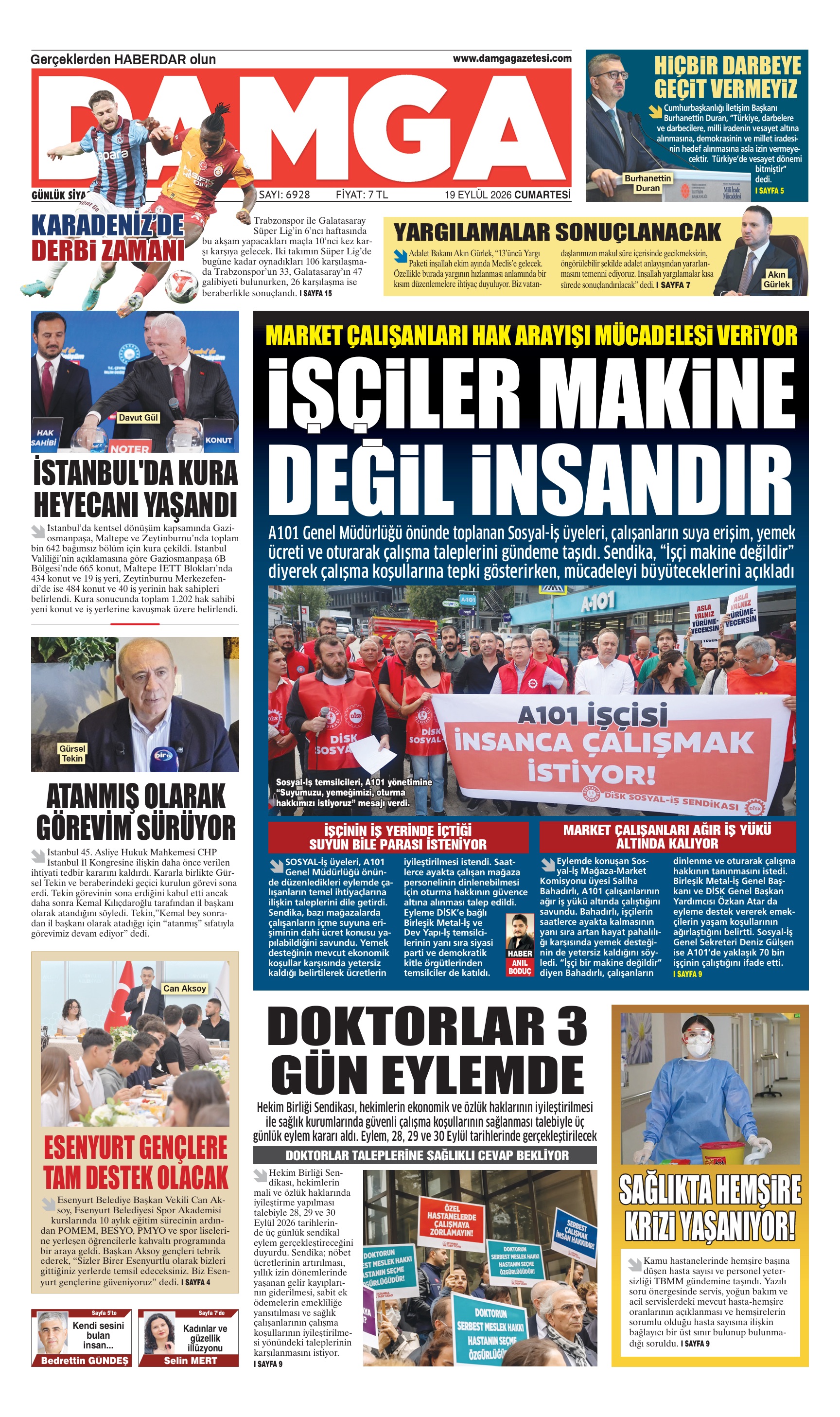 https://www.damgagazetesi.com/DAMGA 19 Eylül Cumartesi Sayfaları