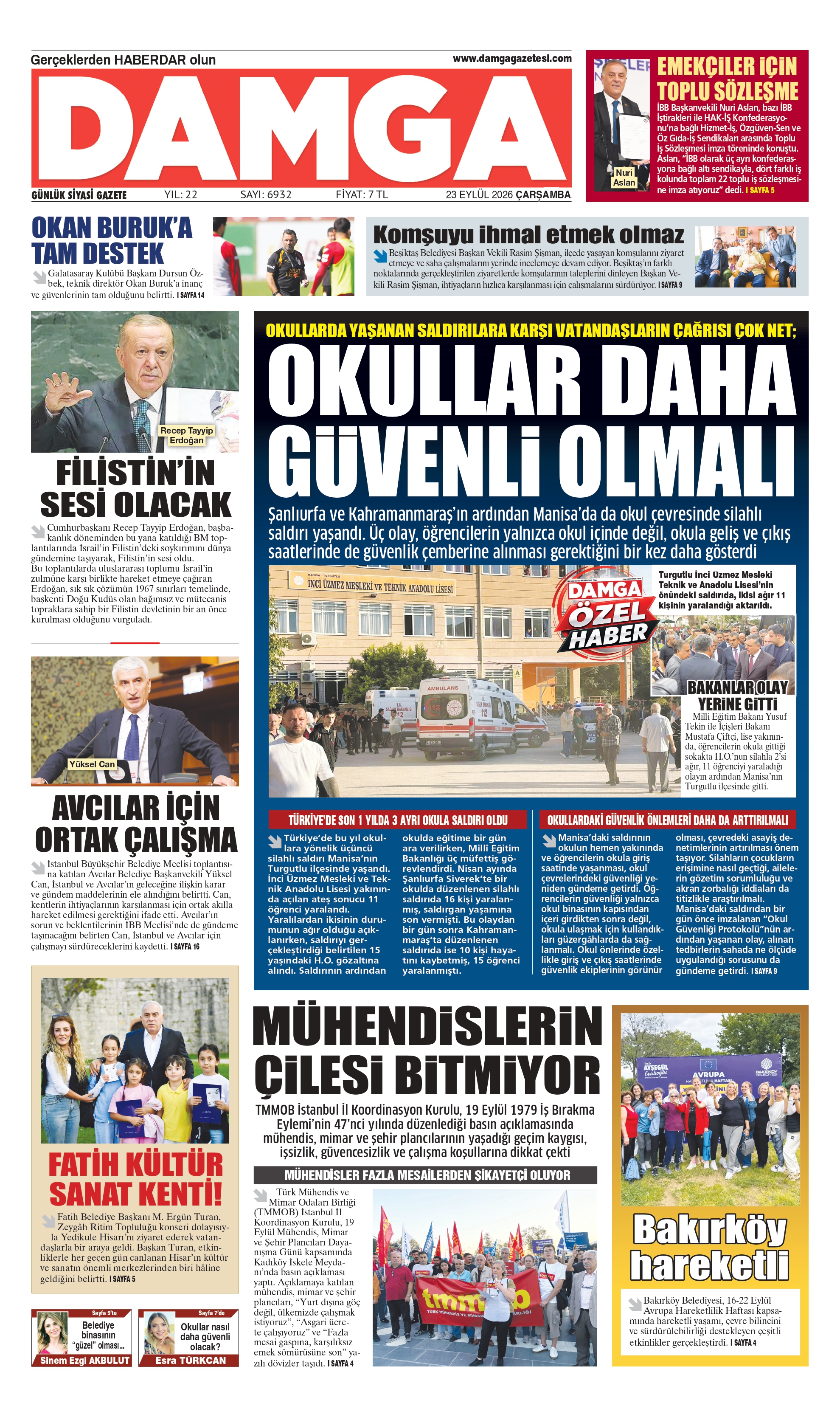 https://www.damgagazetesi.com/DAMGA 23 Eylül Çarşamba Sayfaları