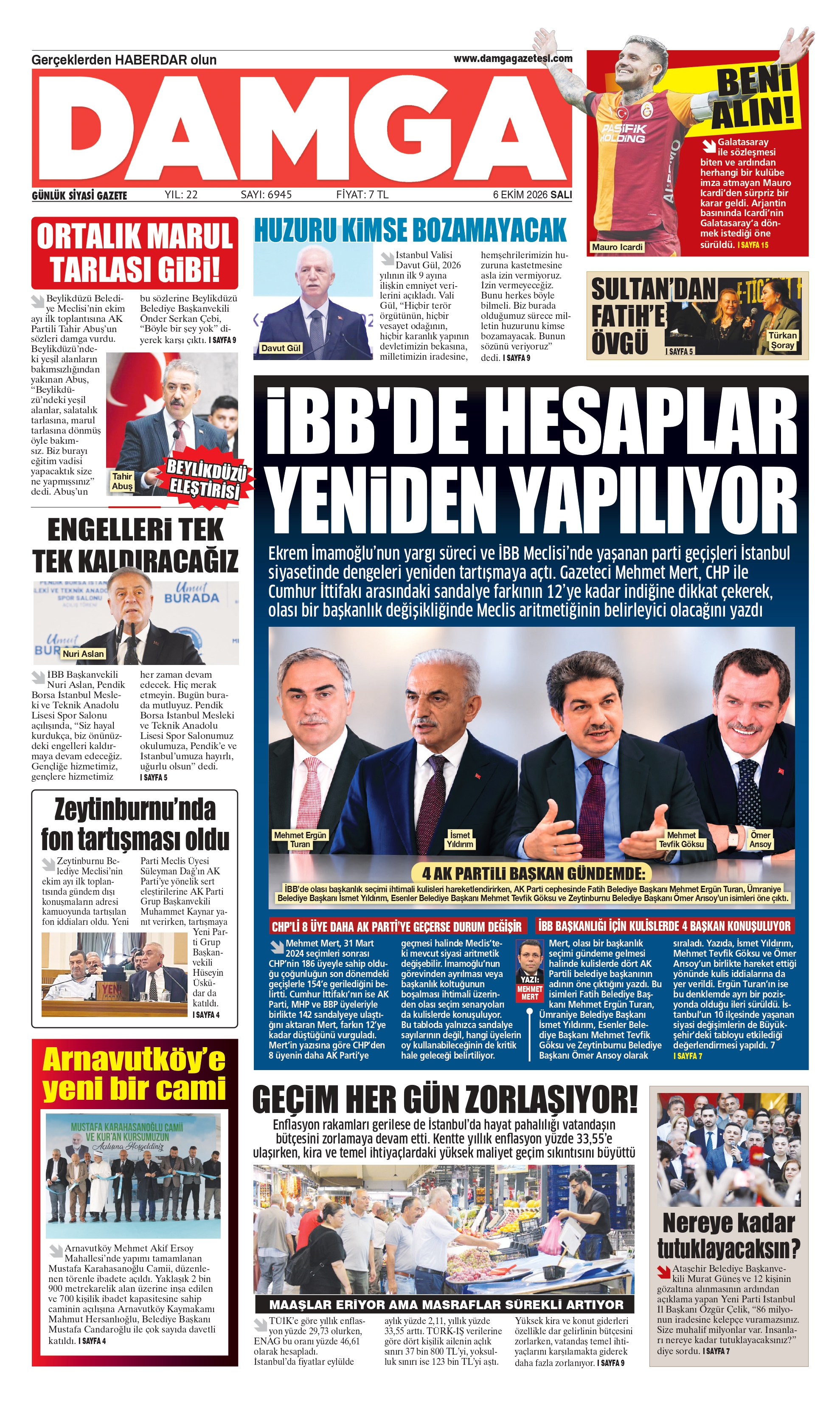https://www.damgagazetesi.com/DAMGA 6 Ekim Salı Sayfaları