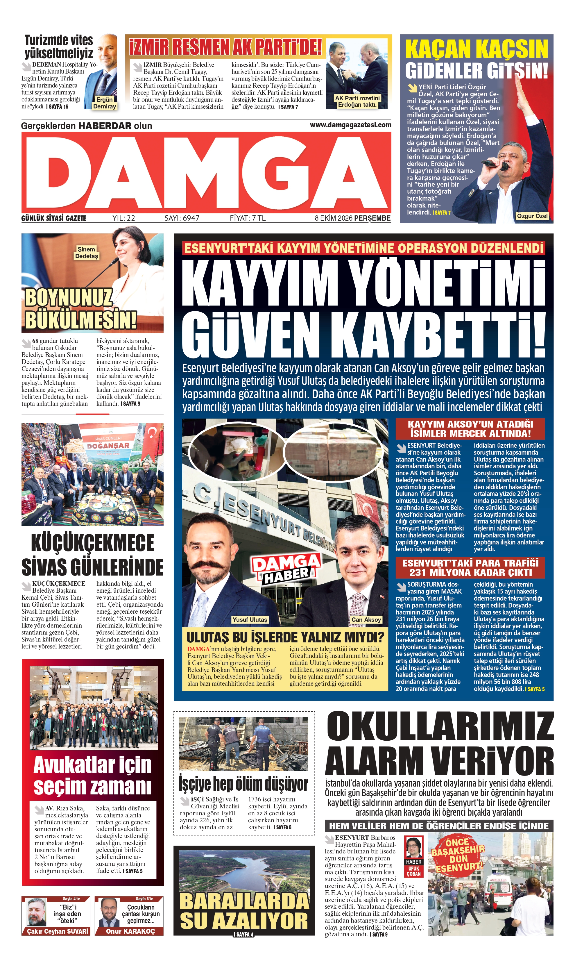 https://www.damgagazetesi.com/DAMGA 8 Ekim Perşembe Sayfaları